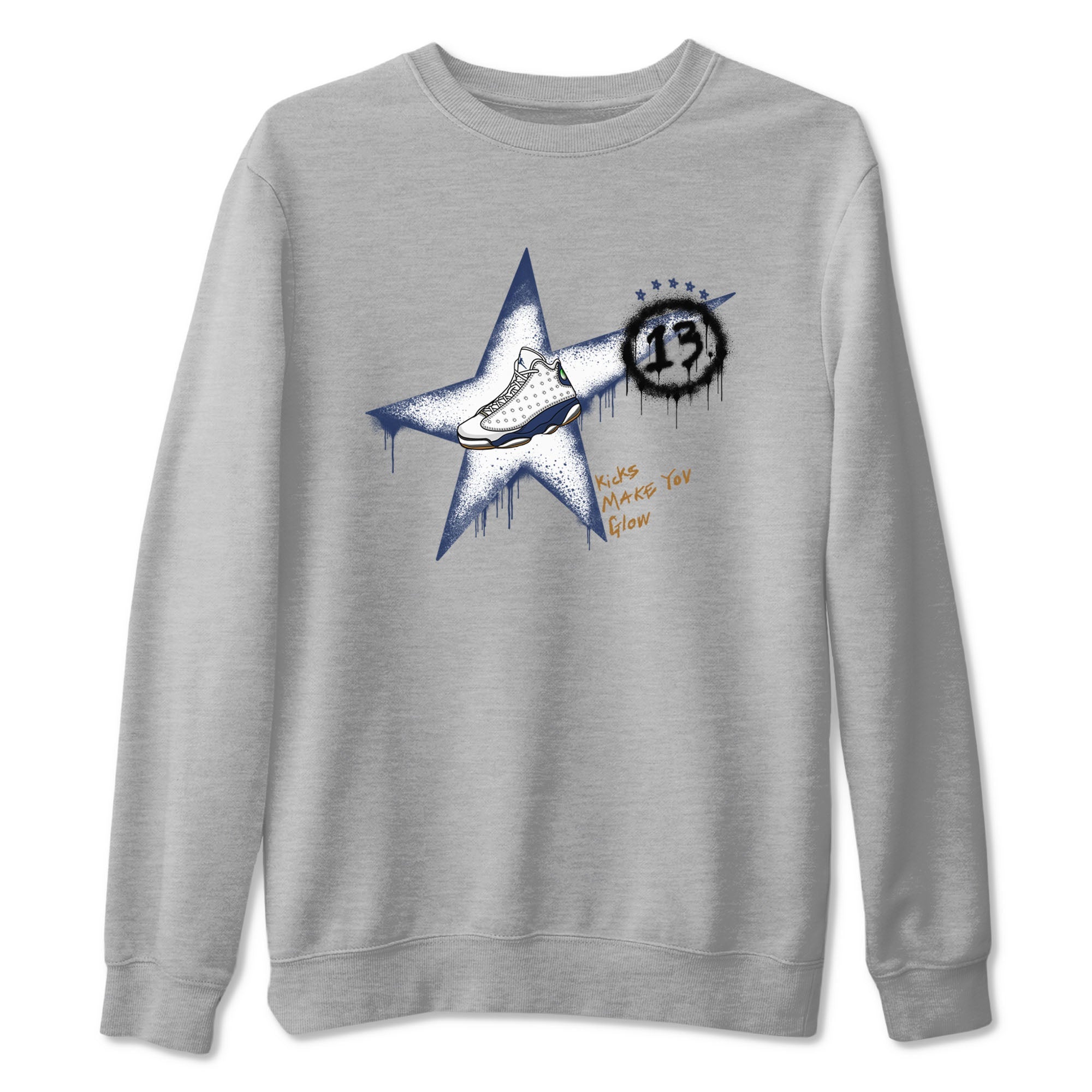 Kicks Make You Glow snkmatch Tees - Air Jordan 13 Midnight Navy