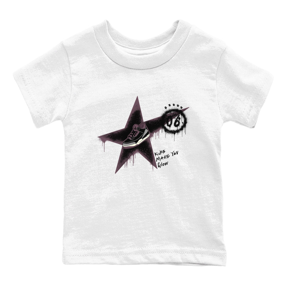 Kicks Make You Glow snkmatch Tees Kids - Air Jordan 3 A Ma Maniere x Black