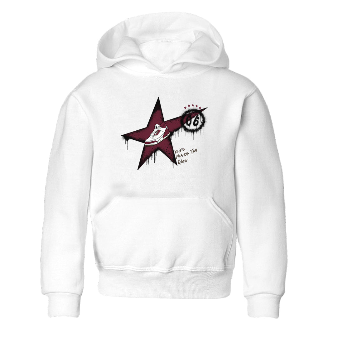 Kicks Make You Glow snkmatch Tees Kids - Air Jordan 3 A Ma Maniere x Burgundy Crush