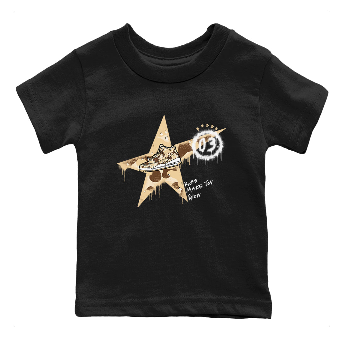 Kicks Make You Glow snkmatch Tees Kids - Air Jordan 3 Desert Camo
