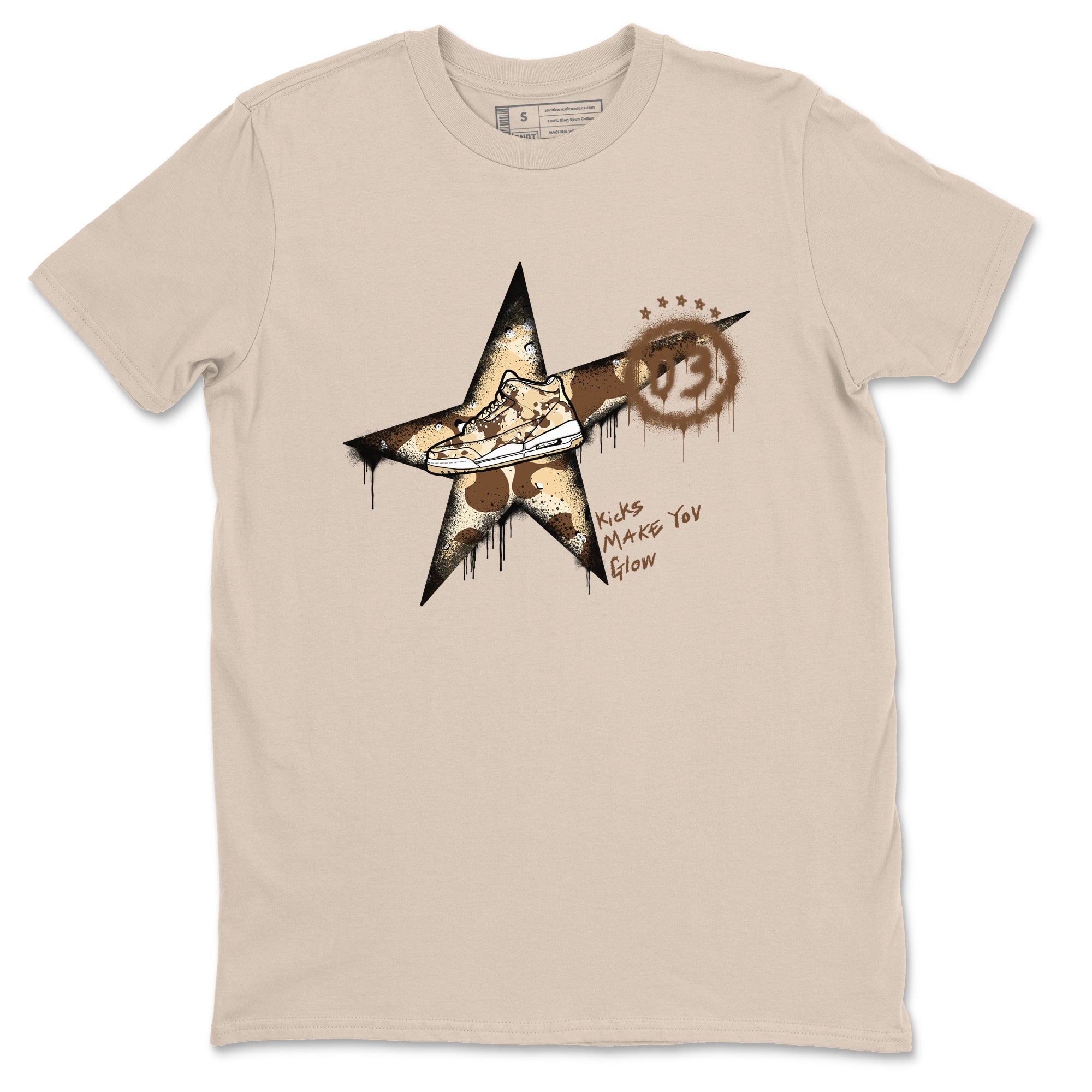 Kicks Make You Glow snkmatch Tees - Air Jordan 3 Desert Camo