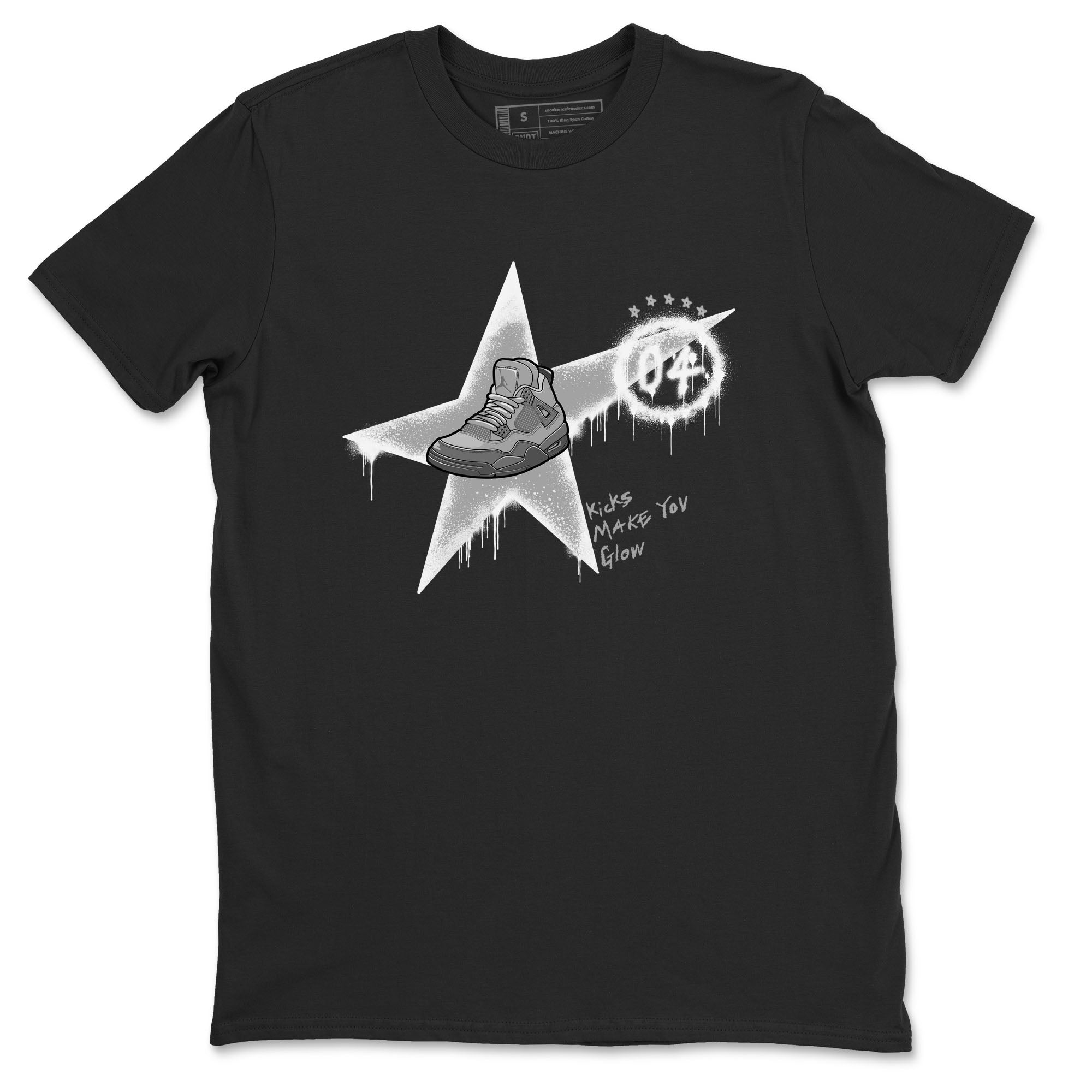 Kicks Make You Glow snkmatch Tees - Air Jordan 4 Wet Cement