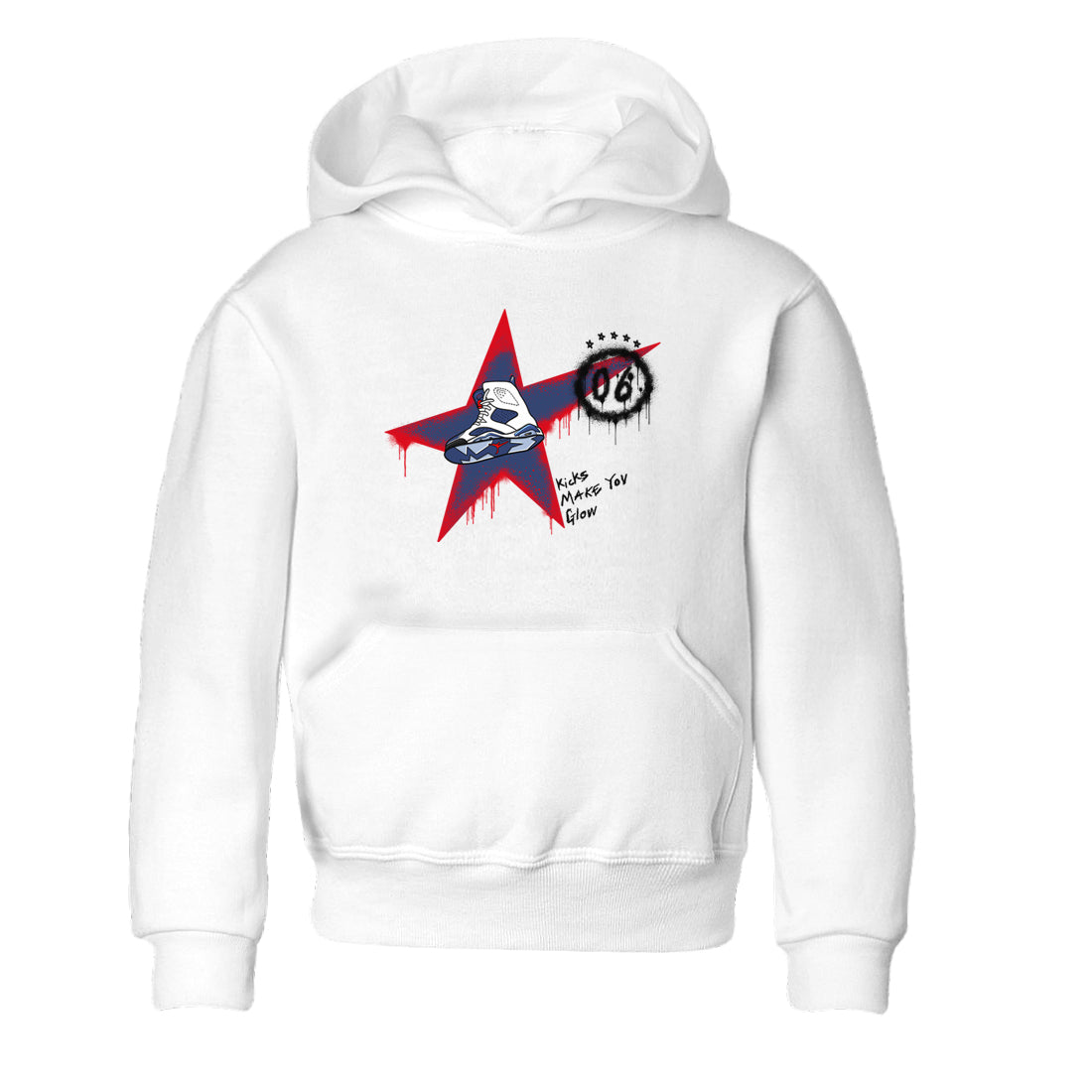 Kicks Make You Glow snkmatch Tees Kids - Air Jordan 6 White And Midnight Navy