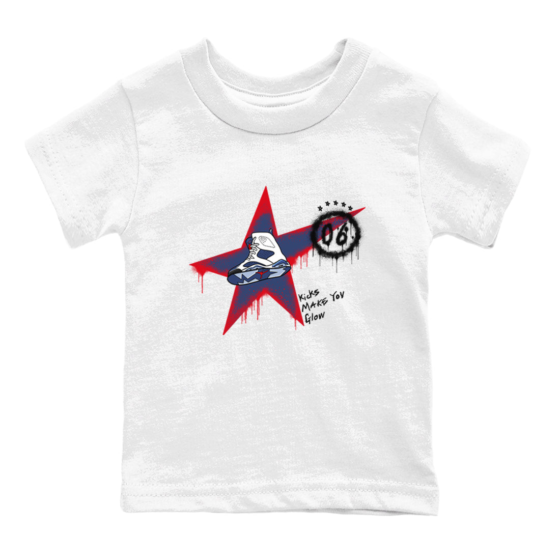 Kicks Make You Glow snkmatch Tees Kids - Air Jordan 6 White And Midnight Navy