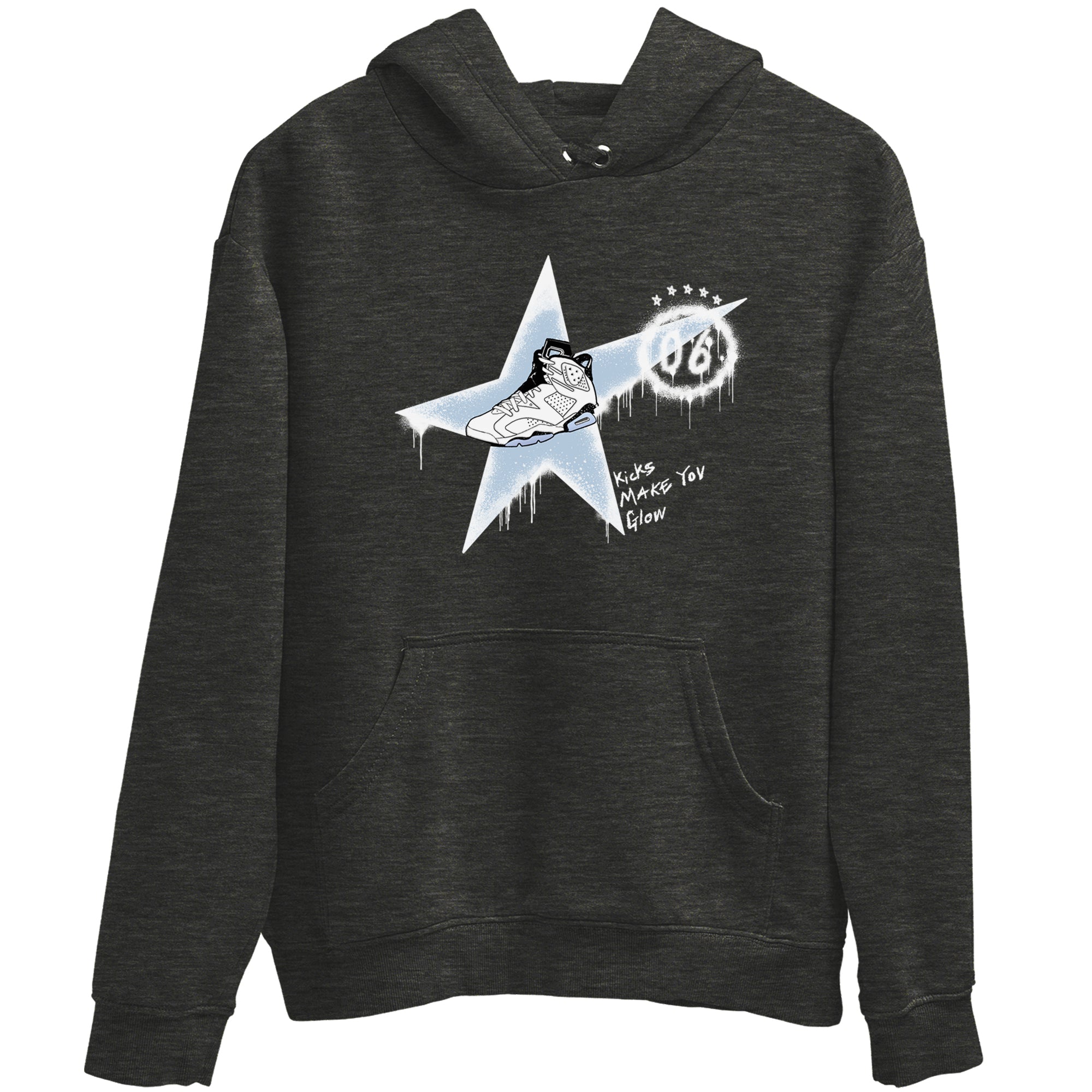 Kicks Make You Glow snkmatch Tees - Air Jordan 6 White Black