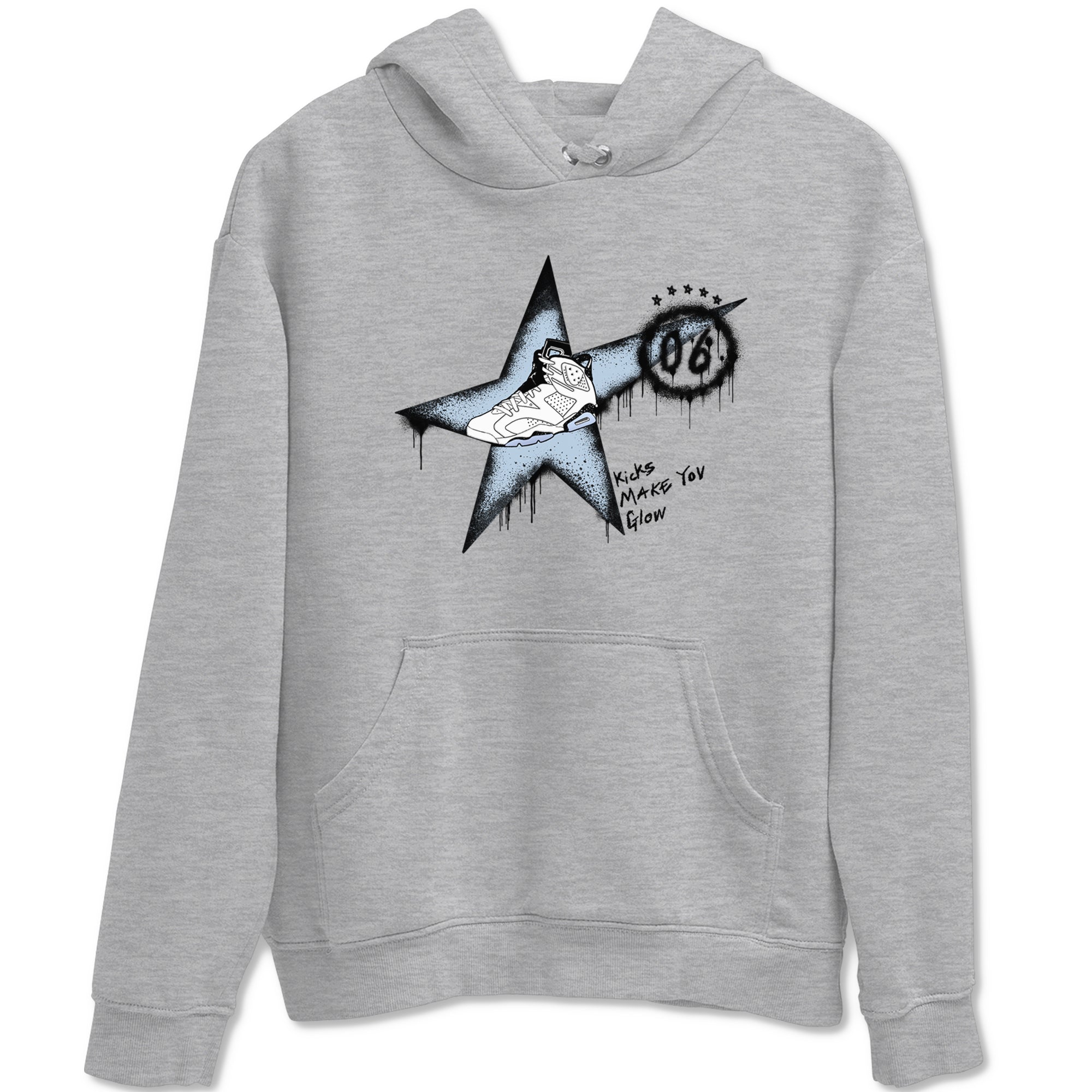 Kicks Make You Glow snkmatch Tees - Air Jordan 6 White Black