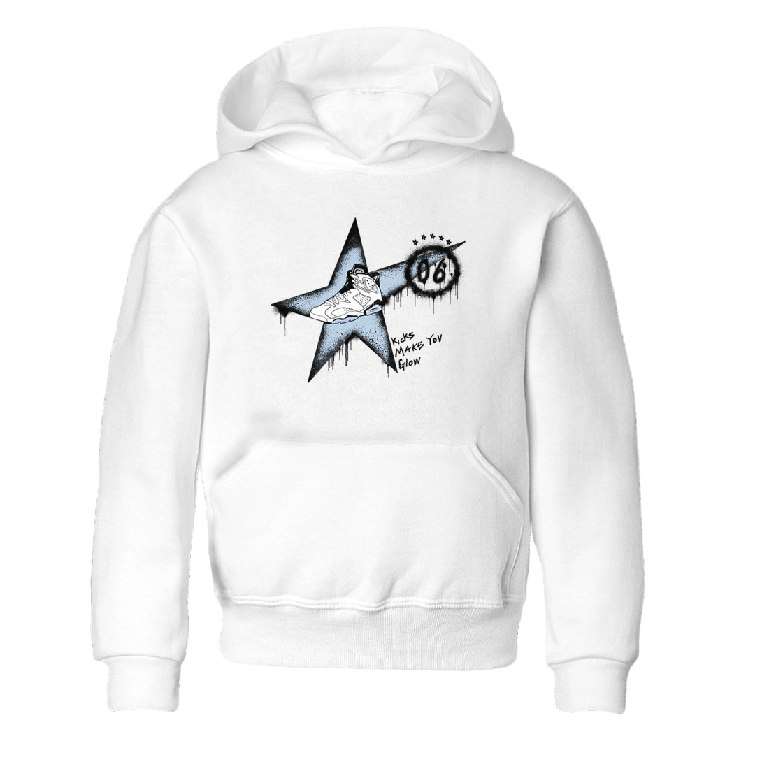 Kicks Make You Glow snkmatch Tees Kids - Air Jordan 6 White Black