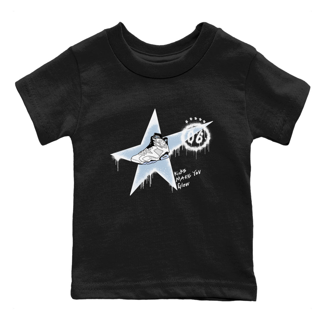Kicks Make You Glow snkmatch Tees Kids - Air Jordan 6 White Black