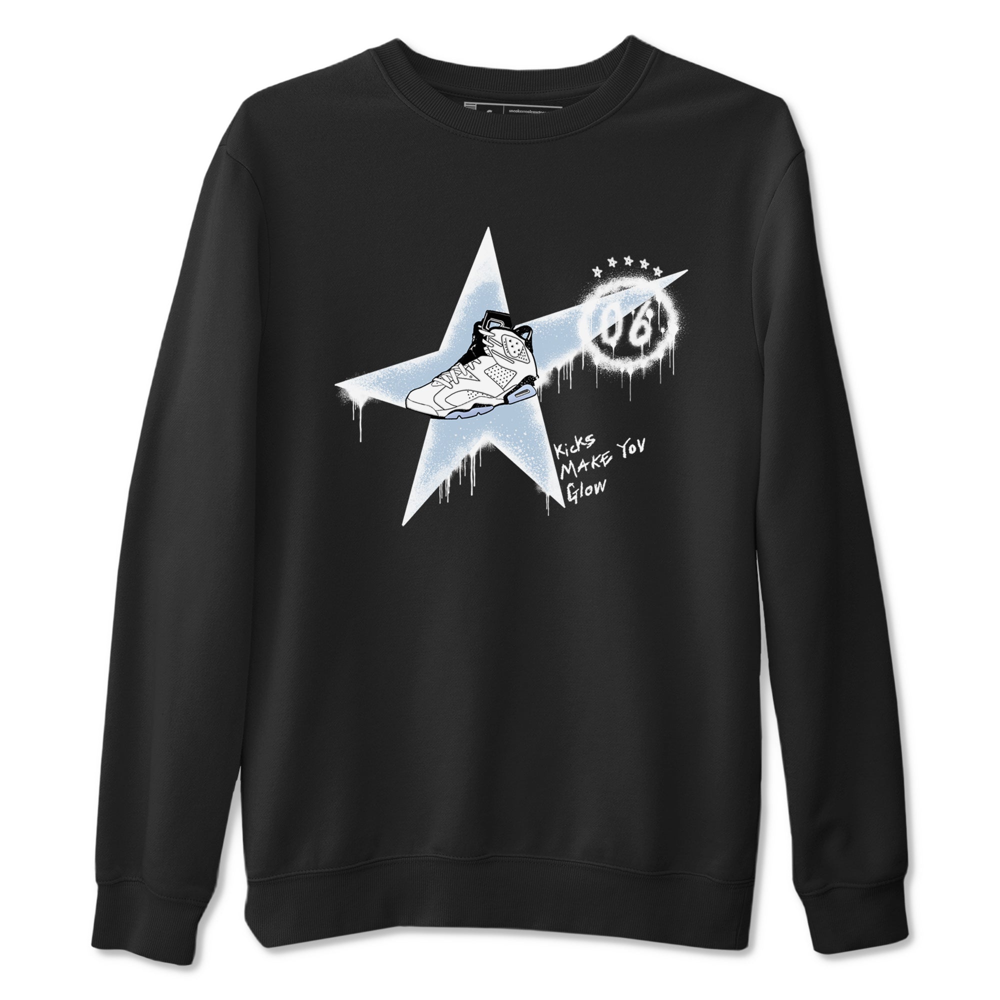 Kicks Make You Glow snkmatch Tees - Air Jordan 6 White Black