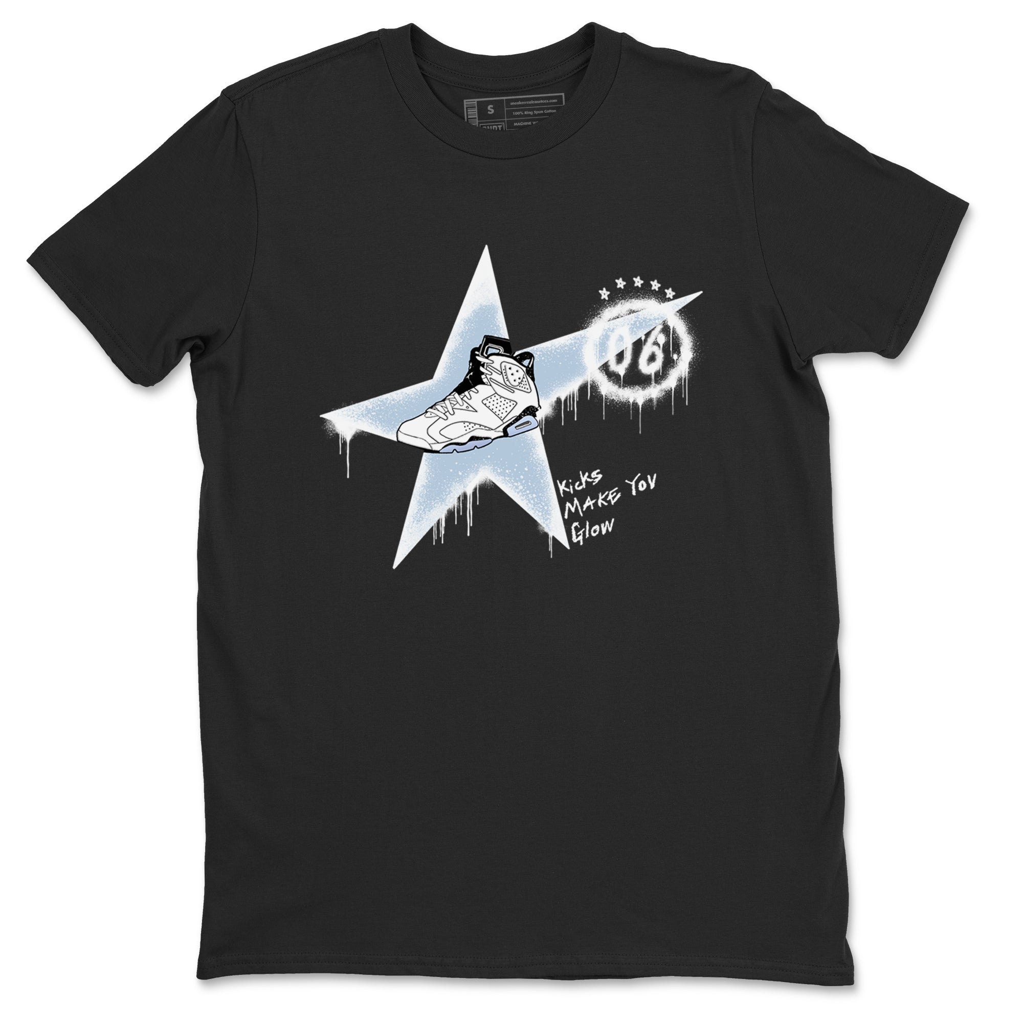 Kicks Make You Glow snkmatch Tees - Air Jordan 6 White Black