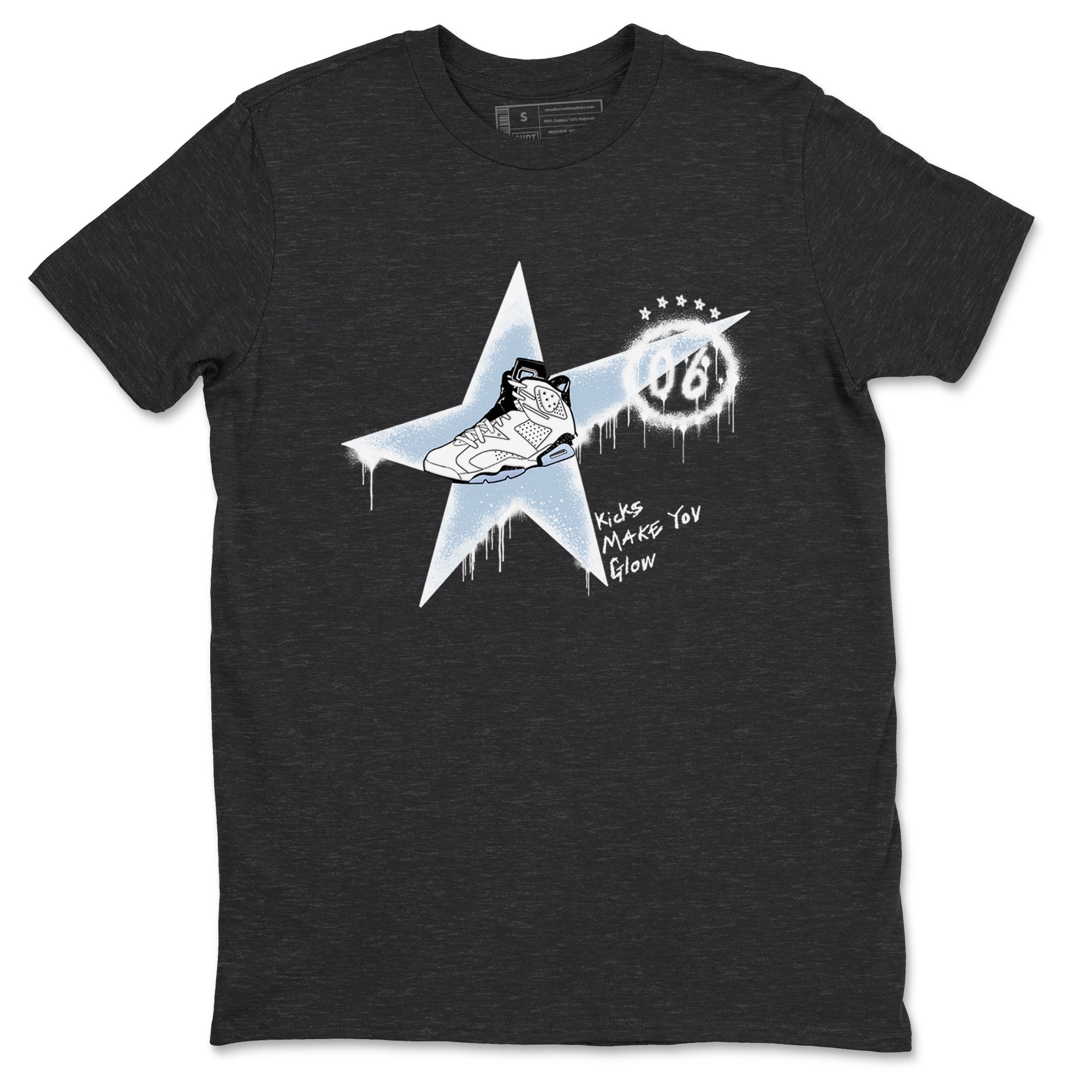 Kicks Make You Glow snkmatch Tees - Air Jordan 6 White Black