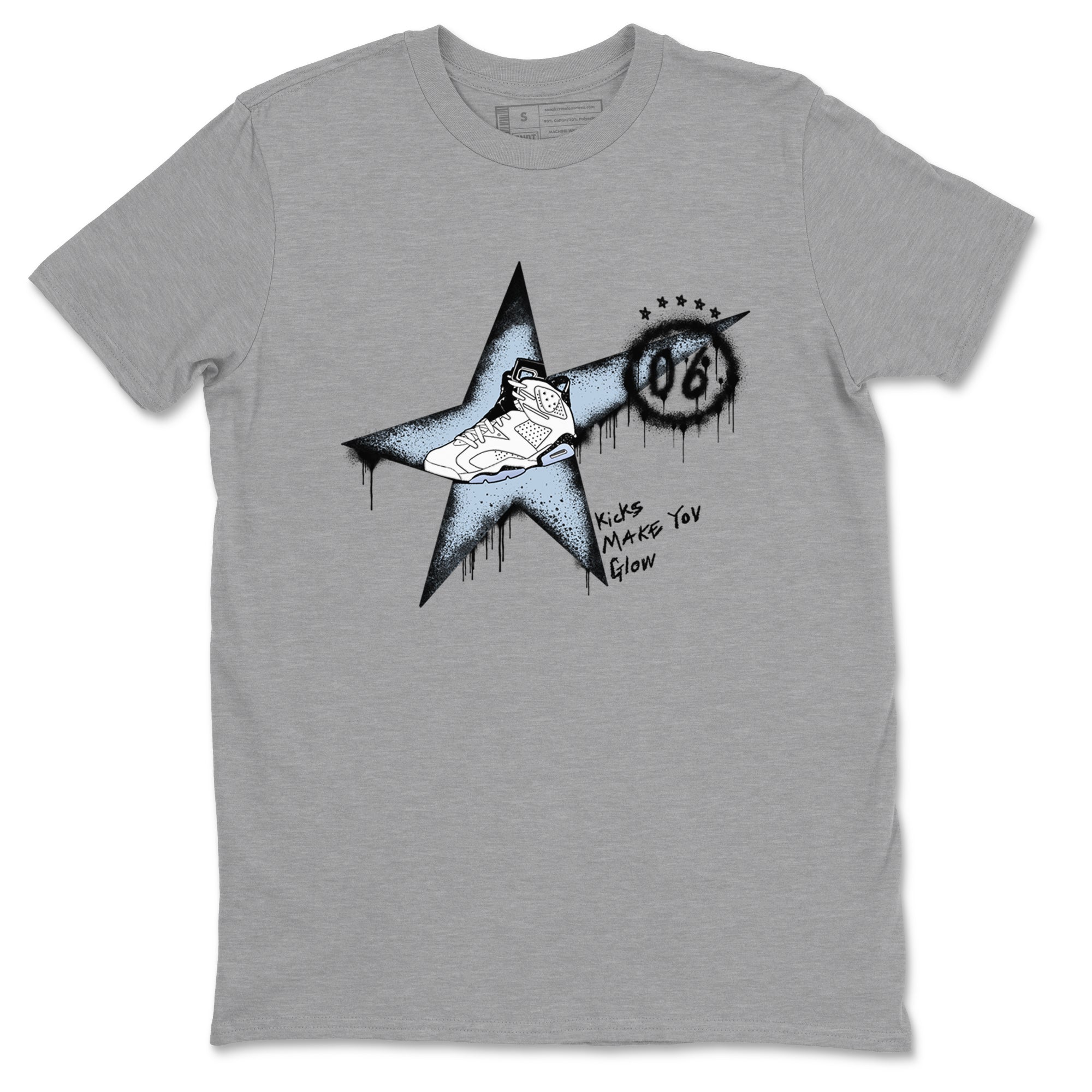 Kicks Make You Glow snkmatch Tees - Air Jordan 6 White Black