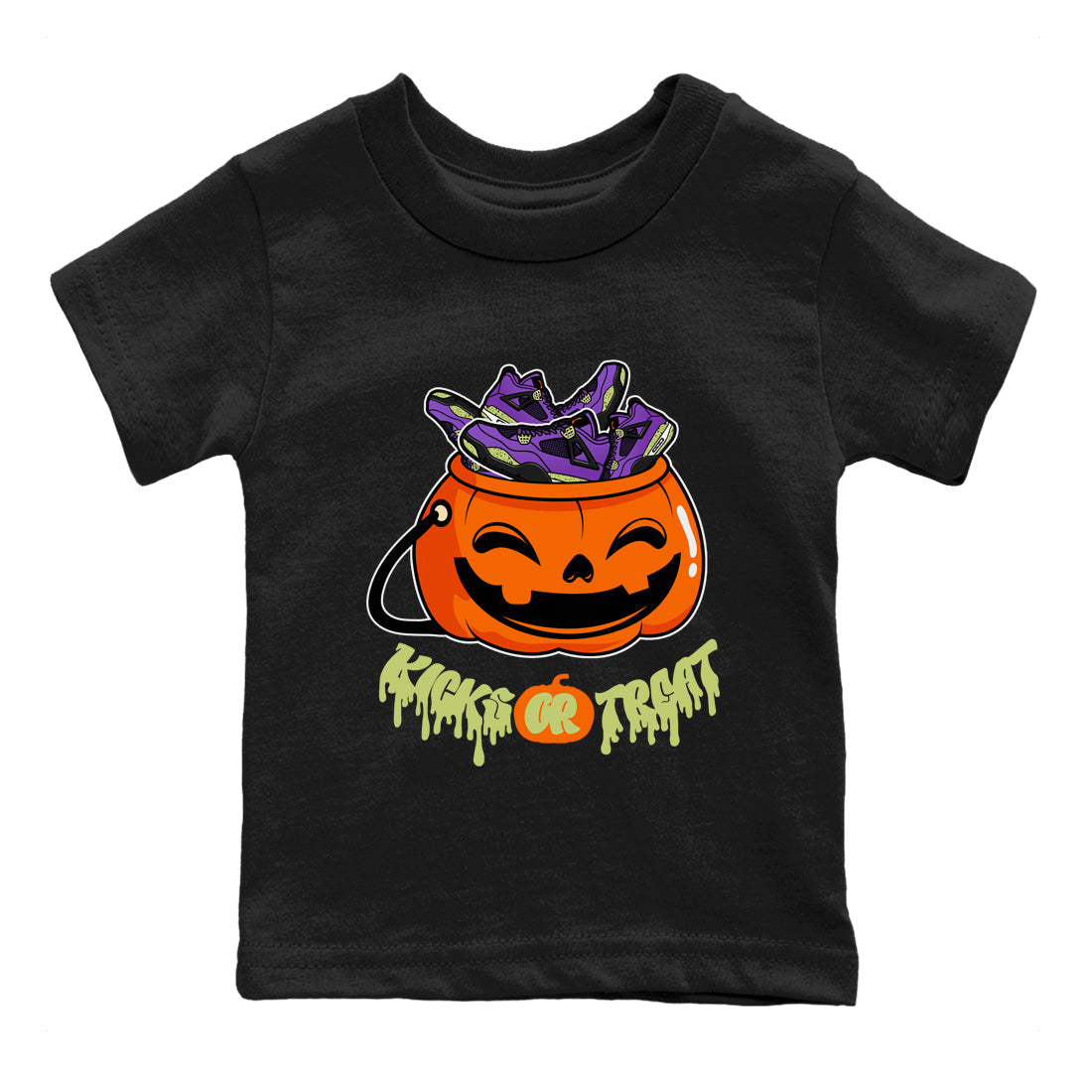Kicks Or Treat snkmatch Tee Kids - Air Jordan 4 Canyon Purple