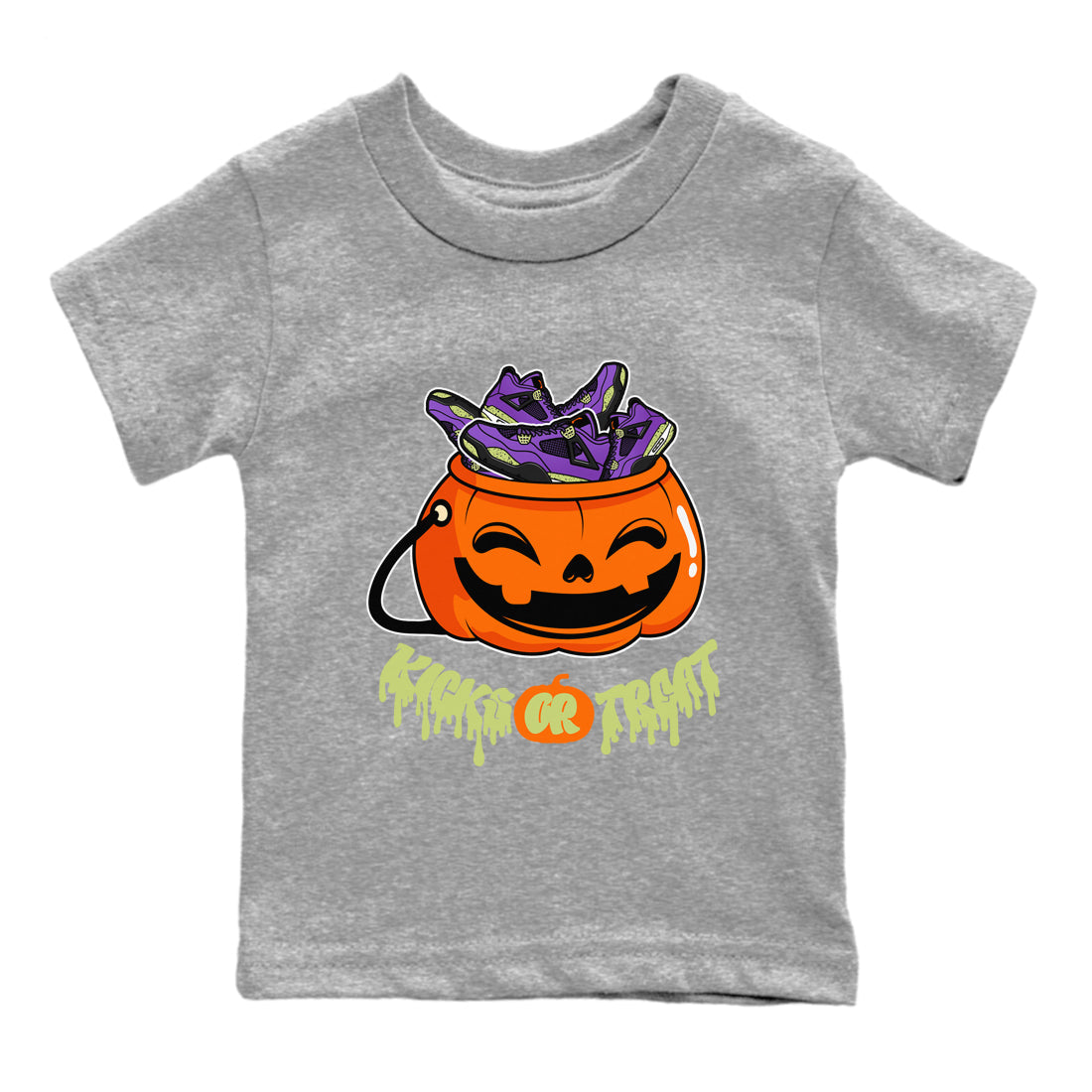 Kicks Or Treat snkmatch Tee Kids - Air Jordan 4 Canyon Purple