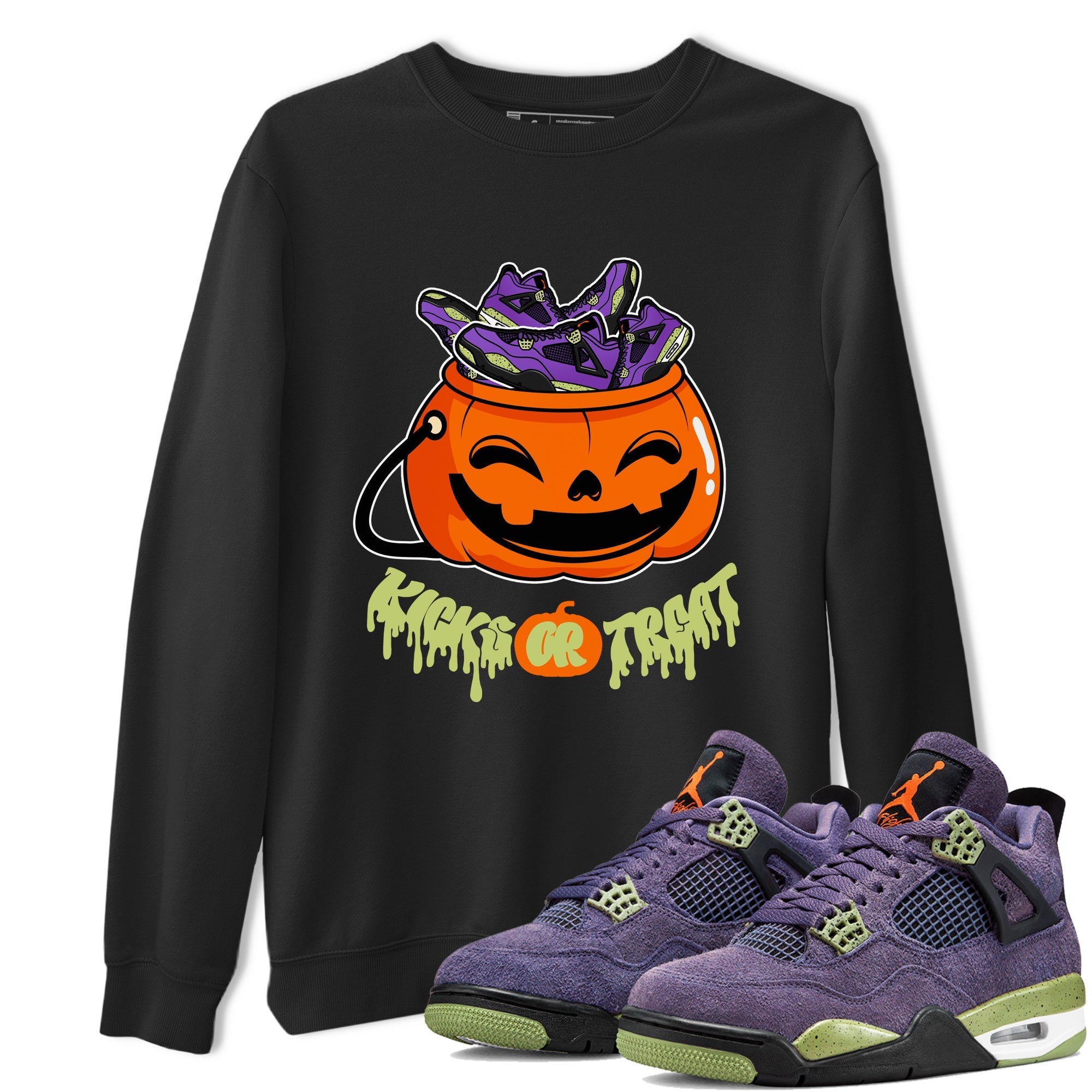Kicks Or Treat snkmatch Tee - Air Jordan 4 Canyon Purple