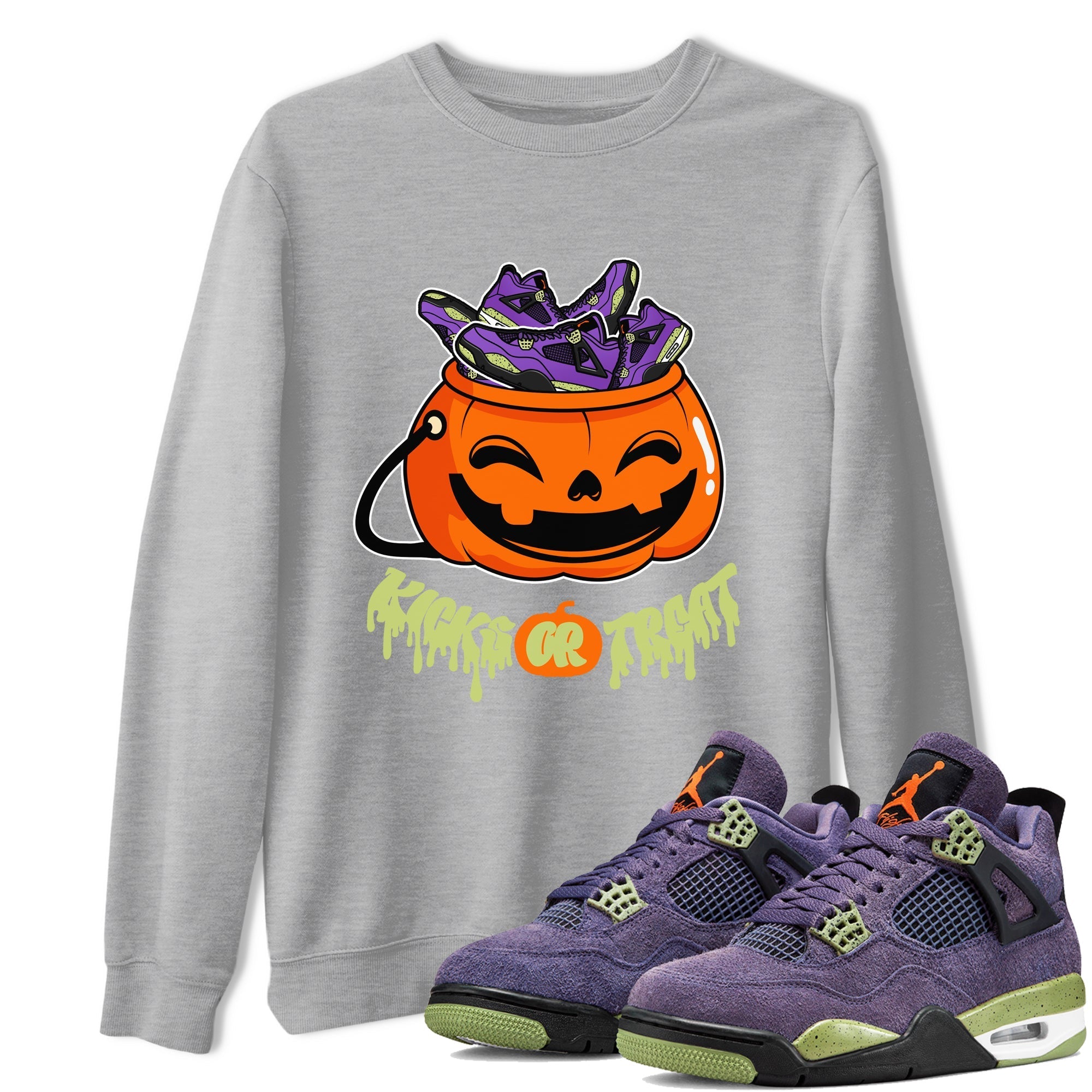 Kicks Or Treat snkmatch Tee - Air Jordan 4 Canyon Purple