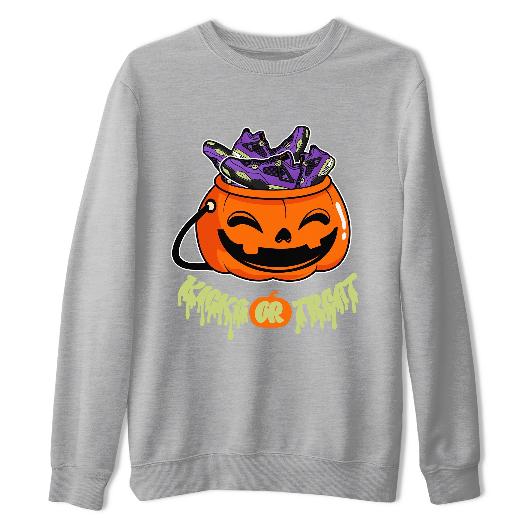 Kicks Or Treat snkmatch Tee - Air Jordan 4 Canyon Purple