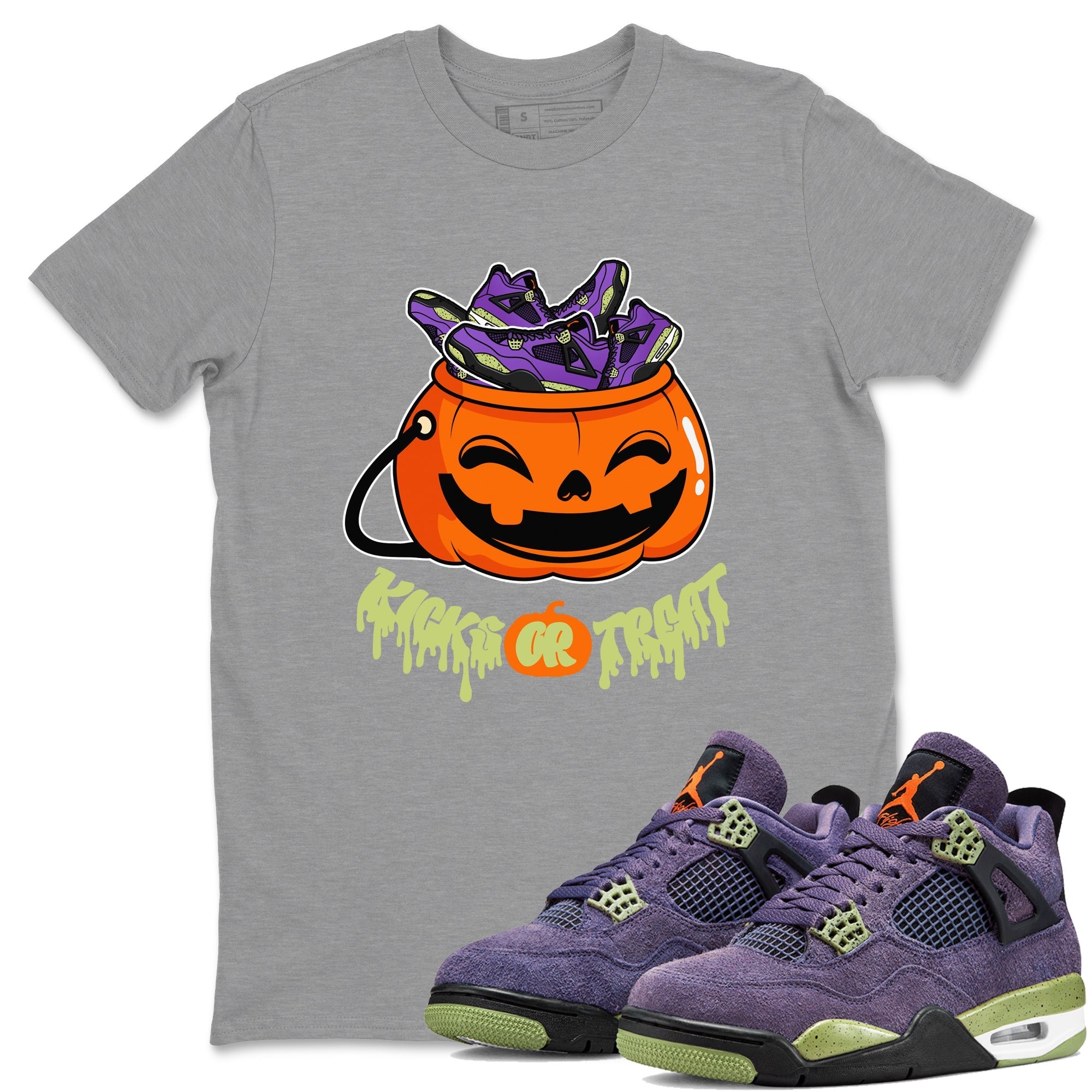 Kicks Or Treat snkmatch Tee - Air Jordan 4 Canyon Purple