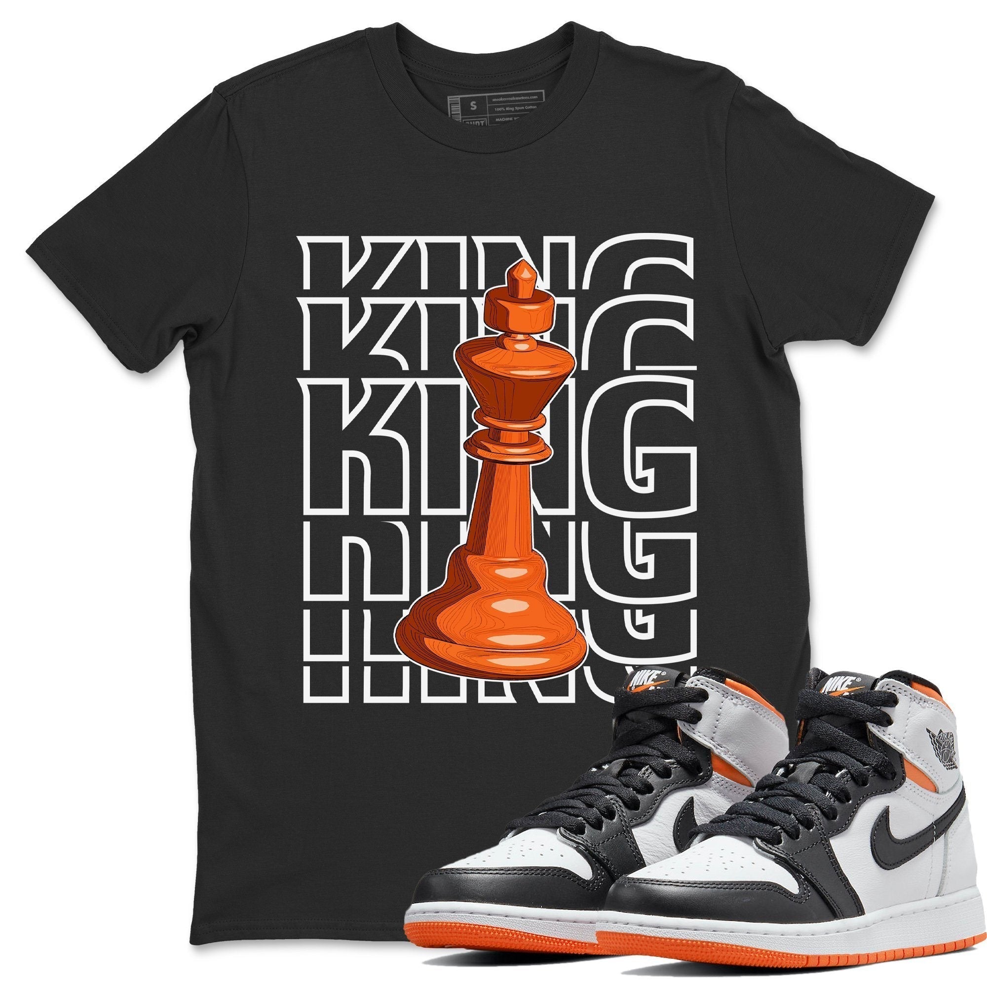 King Unisex Tops - Air Jordan 1 Electro Orange