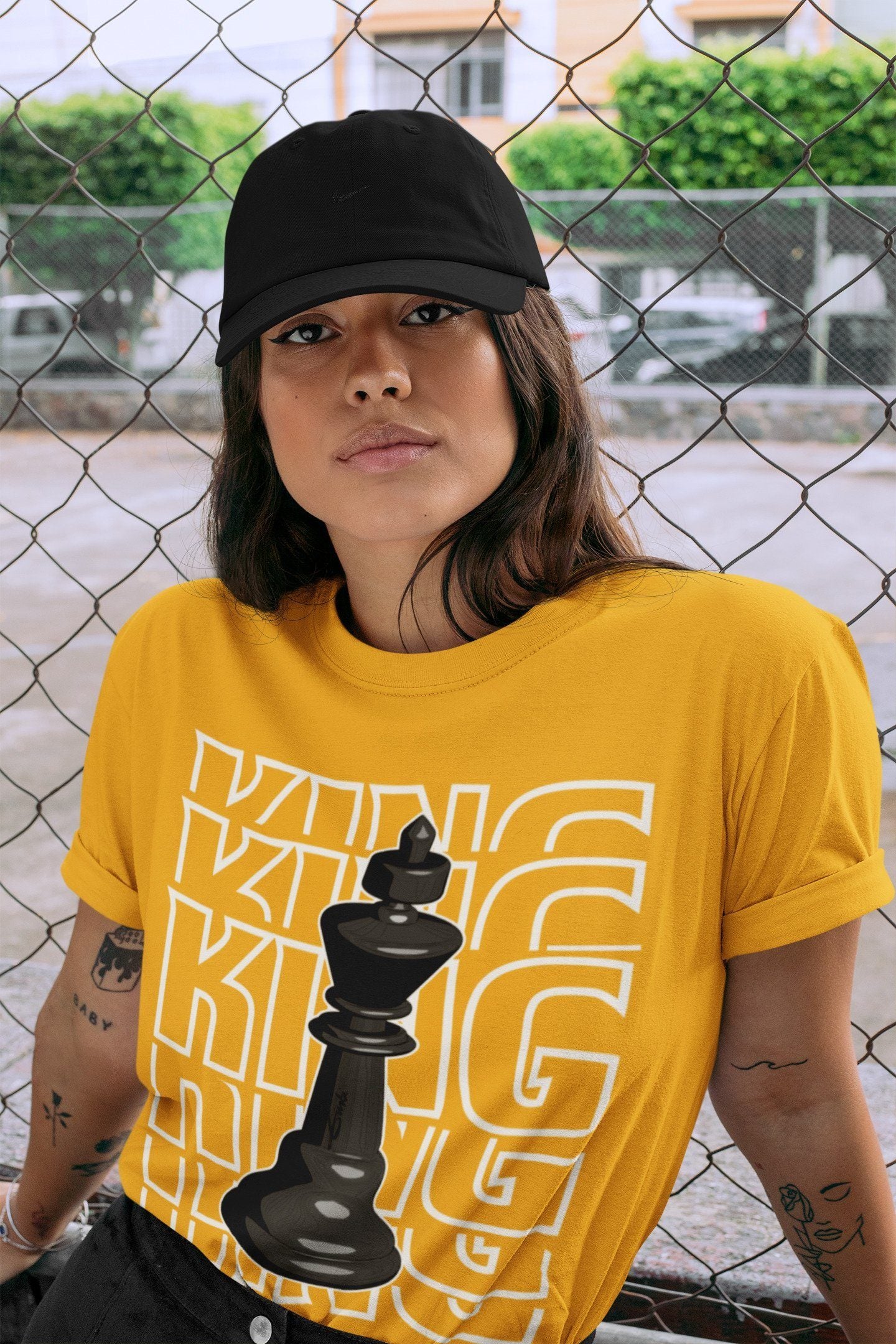 King Unisex Tops - Air Jordan 1 Pollen