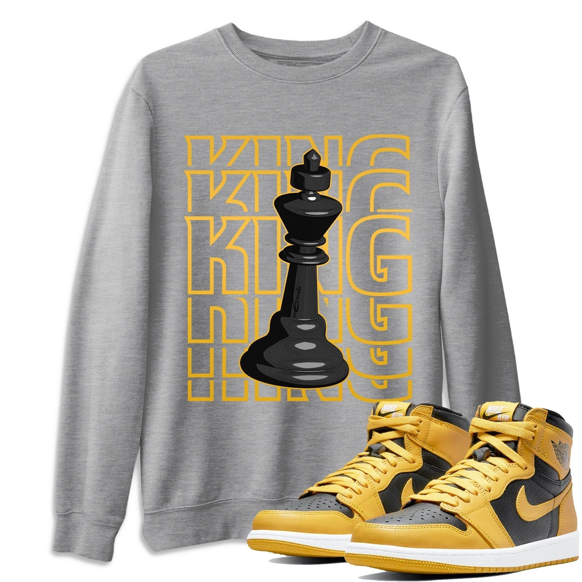 King Unisex Tops - Air Jordan 1 Pollen