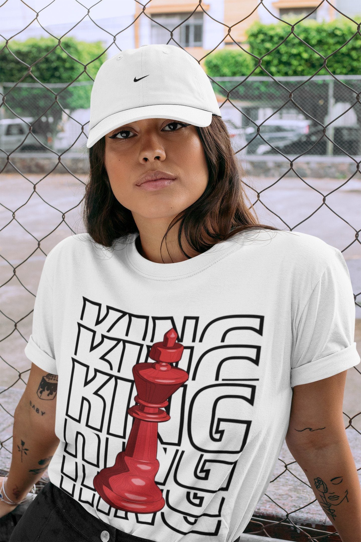 King Unisex Tops - Air Jordan 1 Varsity Red