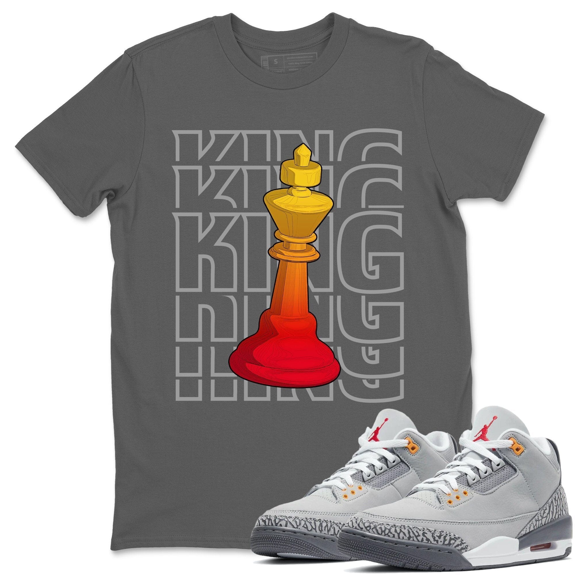 King Unisex Tops - Air Jordan 3 Cool Grey