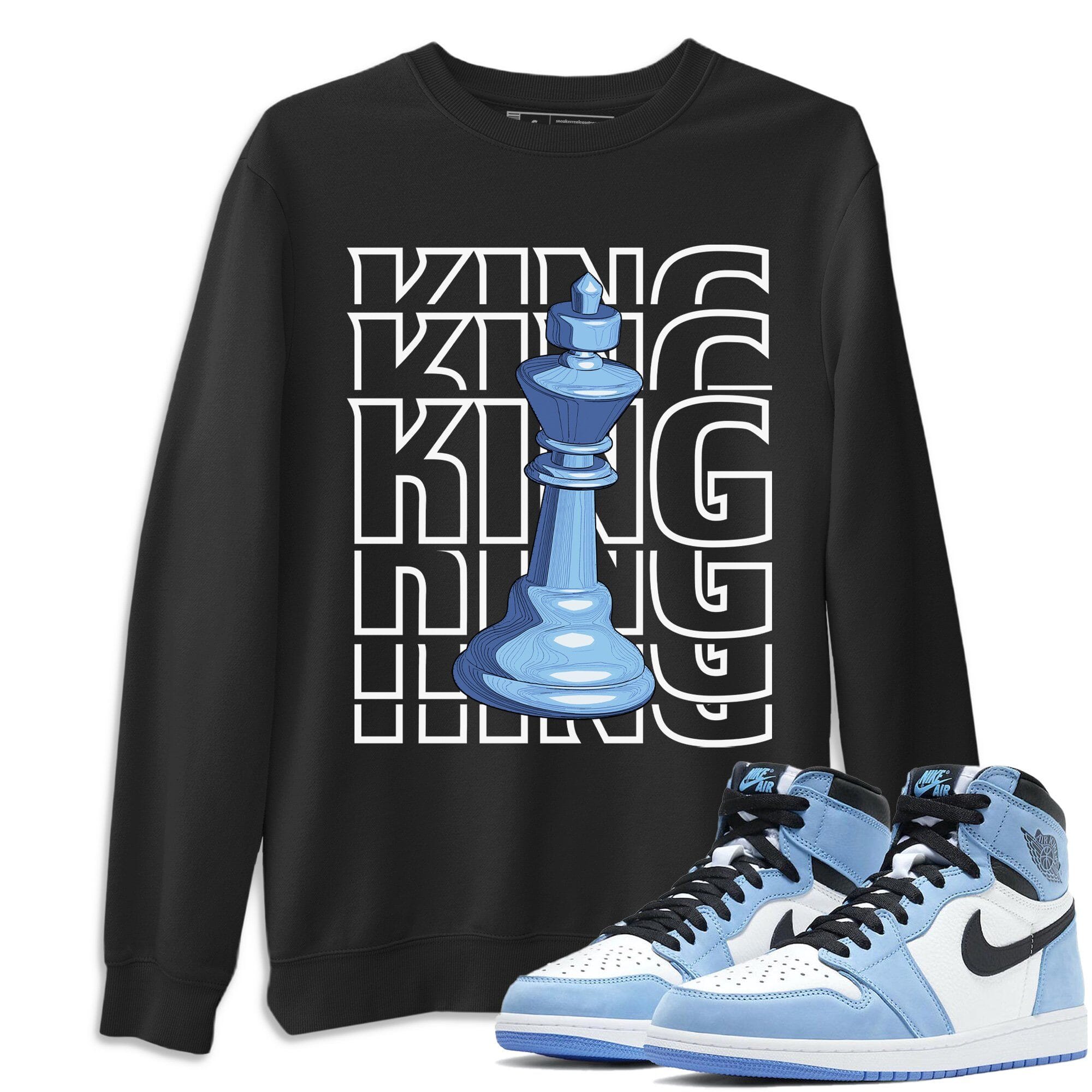 King Unisex Tops - Air Jordan 1 University Blue