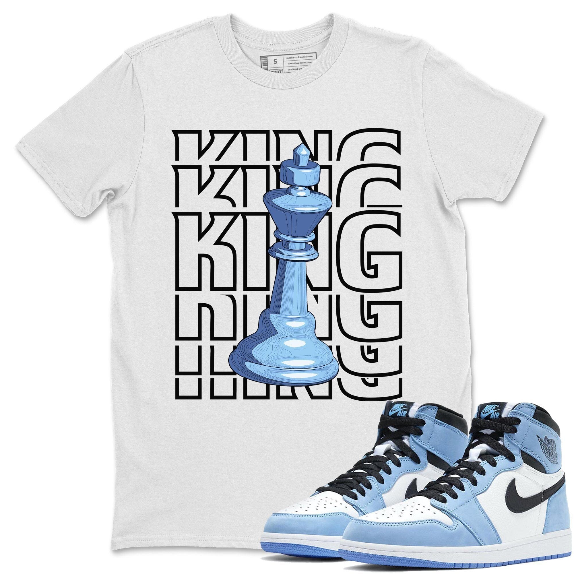 King Unisex Tops - Air Jordan 1 University Blue