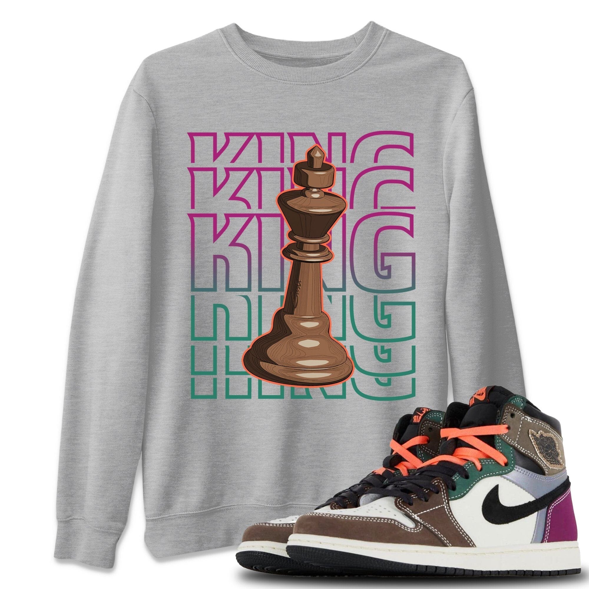 King Unisex Tops - Air Jordan 1 Hand Crafted