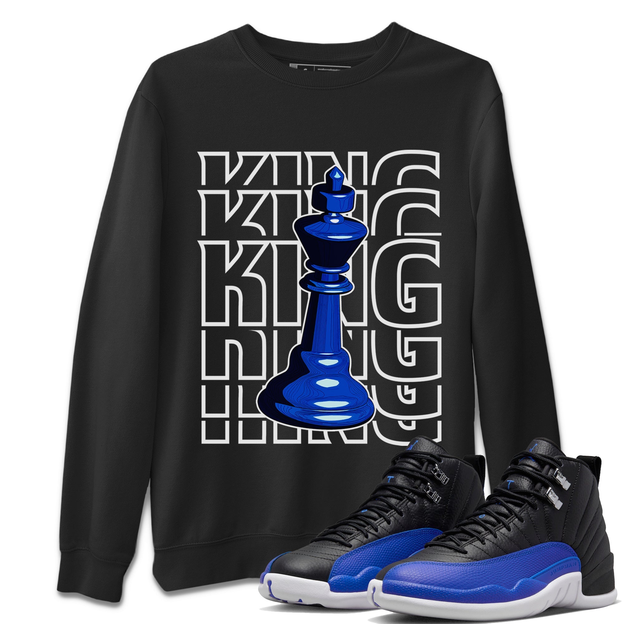 King Unisex Tops - Air Jordan 12 Hyper Royal
