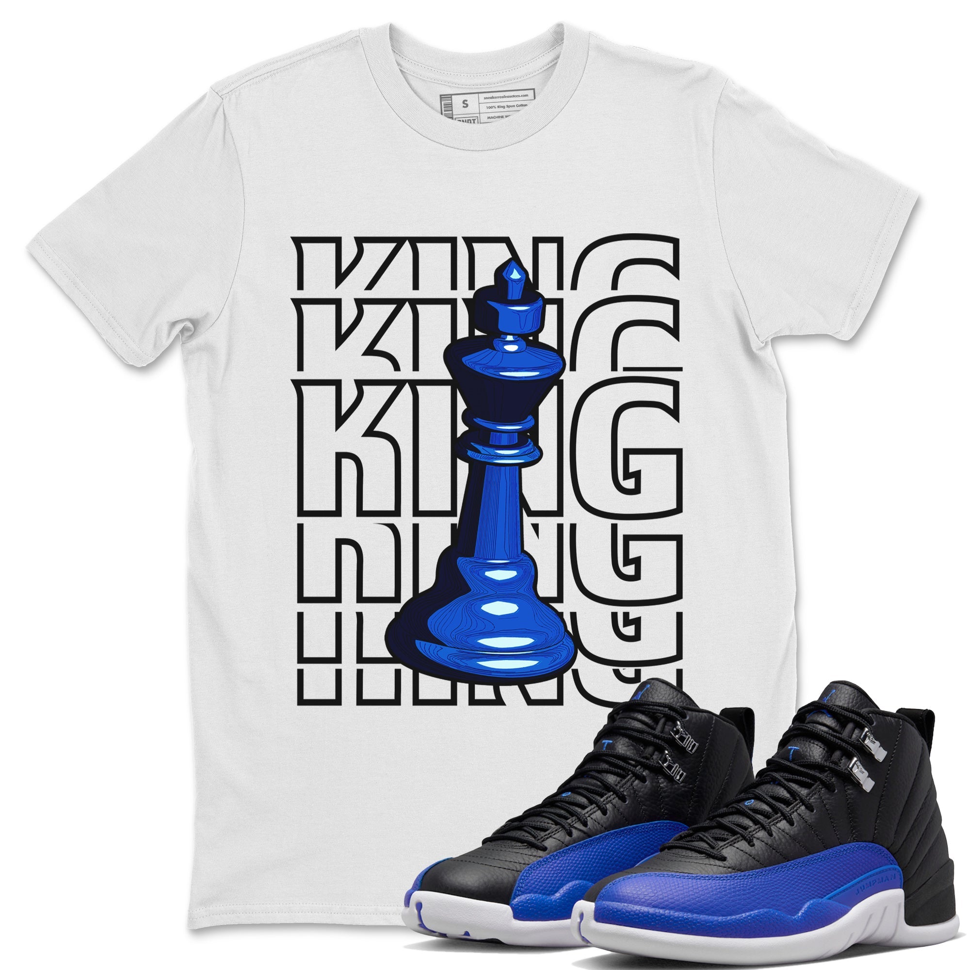 King Unisex Tops - Air Jordan 12 Hyper Royal