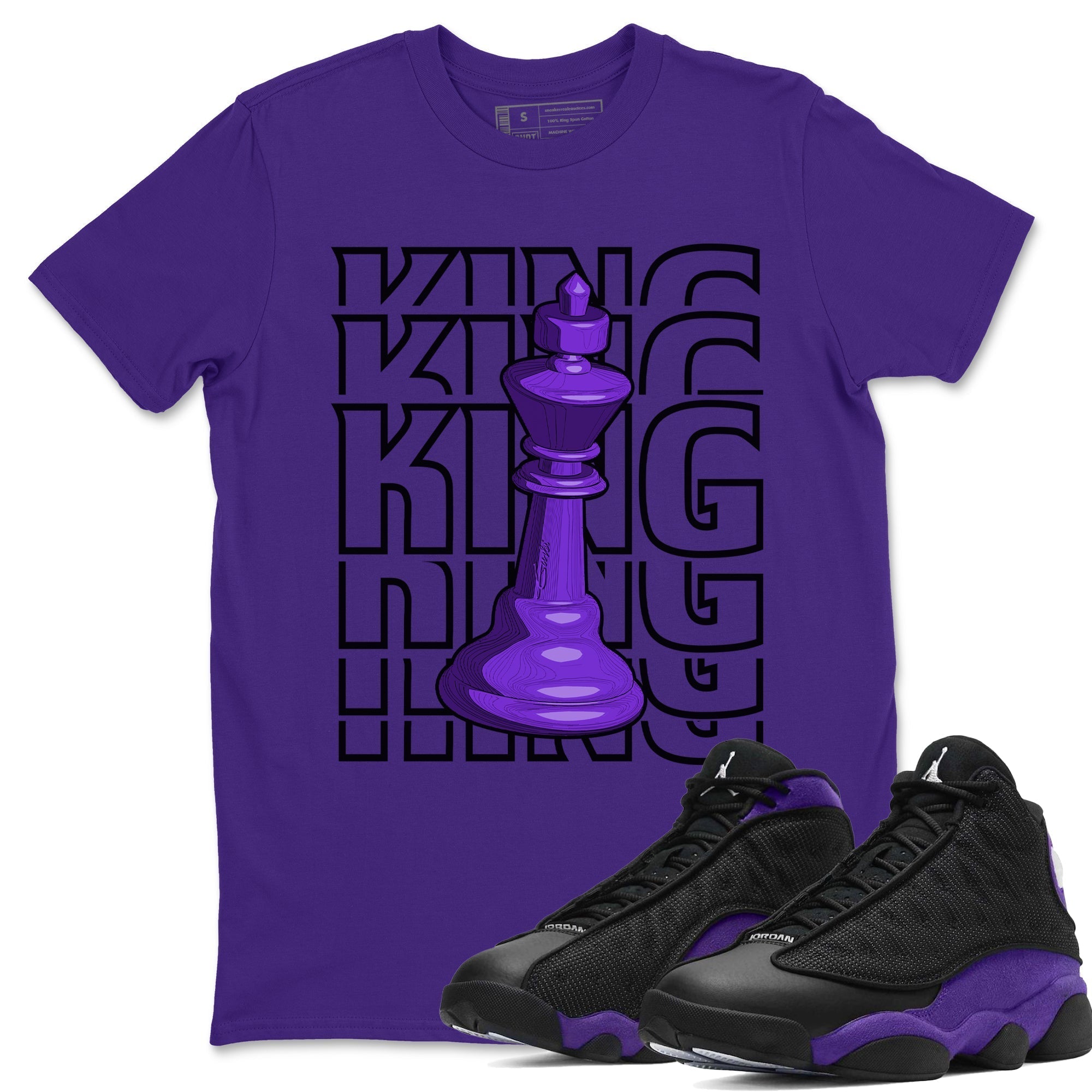 King Unisex Tops - Air Jordan 13 Court Purple