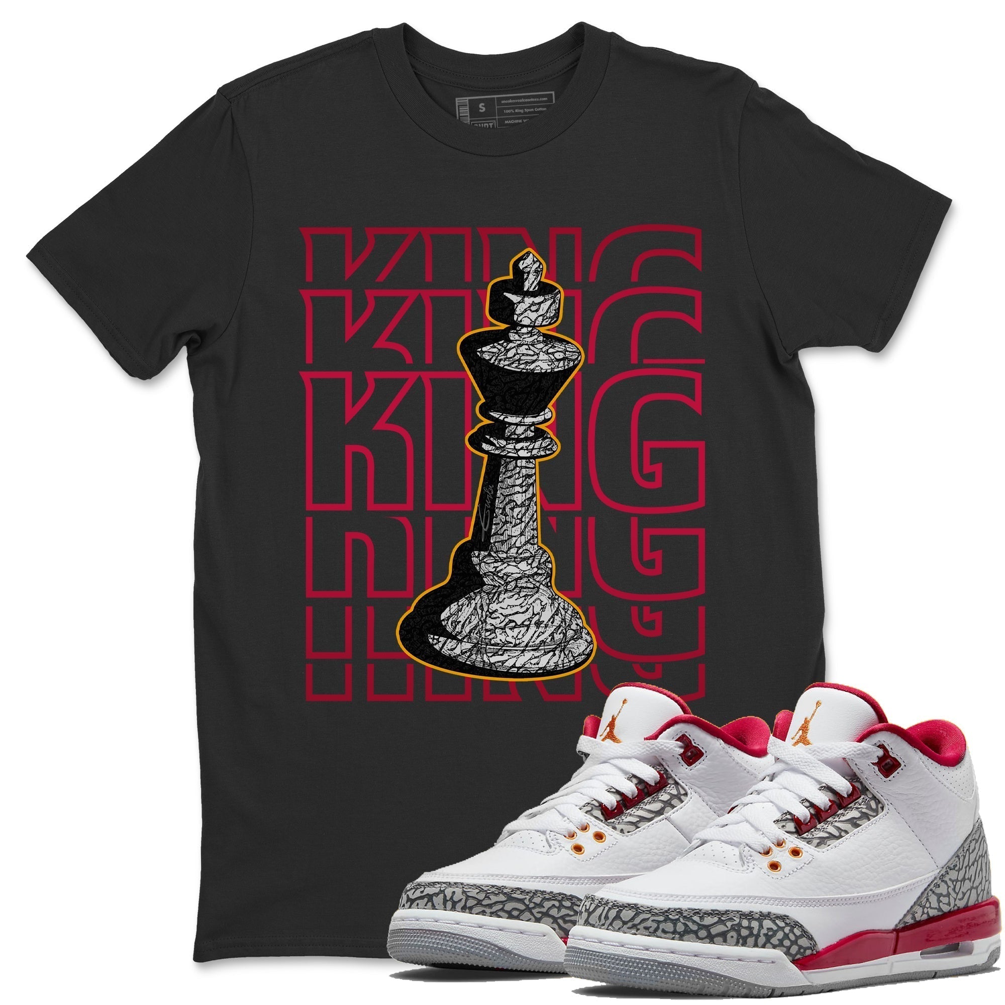 King Unisex Tops - Air Jordan 3 Cardinal
