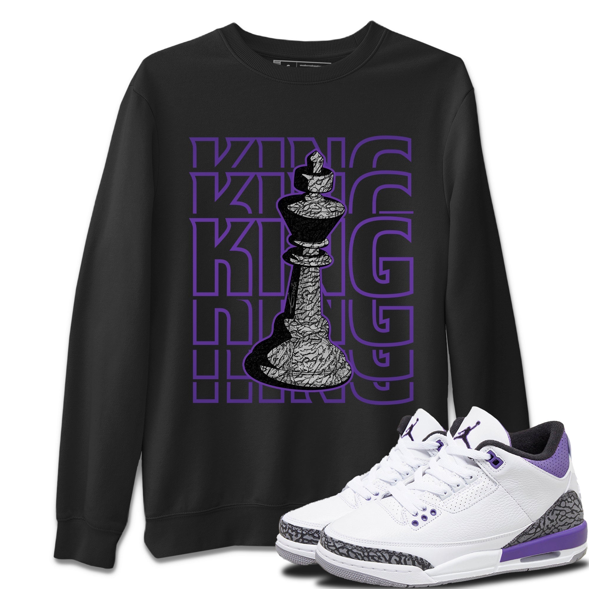 King Unisex Tops - Air Jordan 3 Dark Iris
