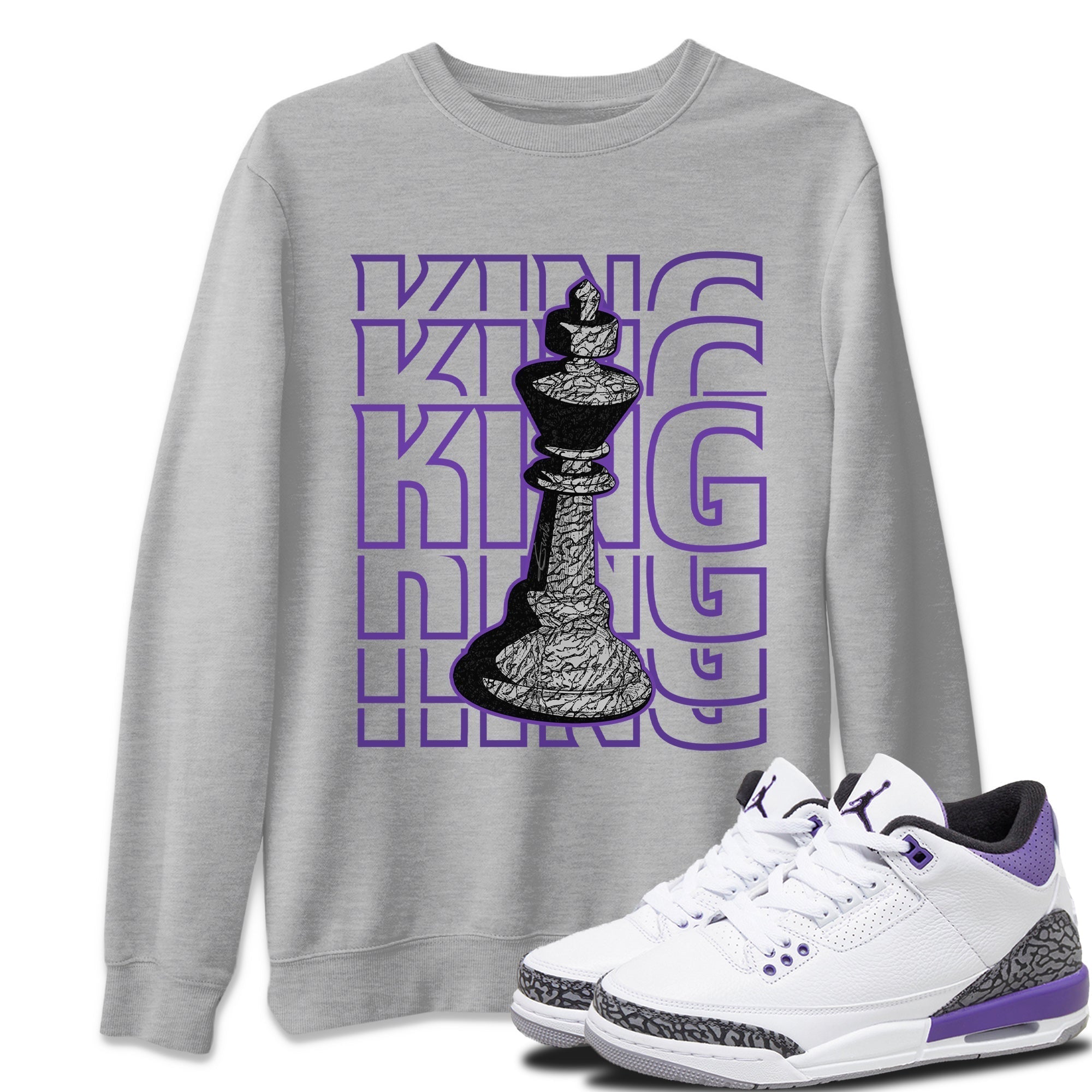 King Unisex Tops - Air Jordan 3 Dark Iris