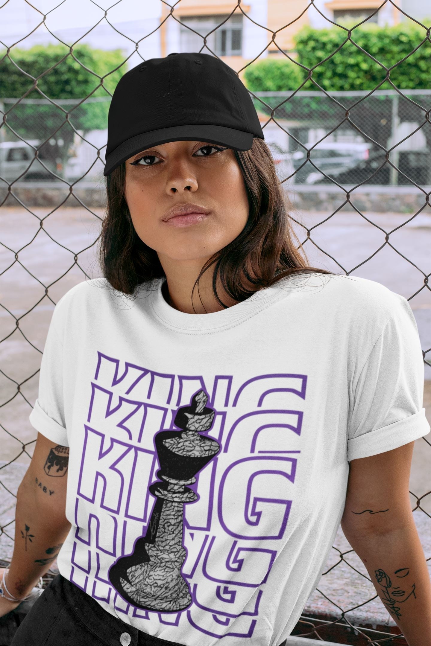 King Unisex Tops - Air Jordan 3 Dark Iris