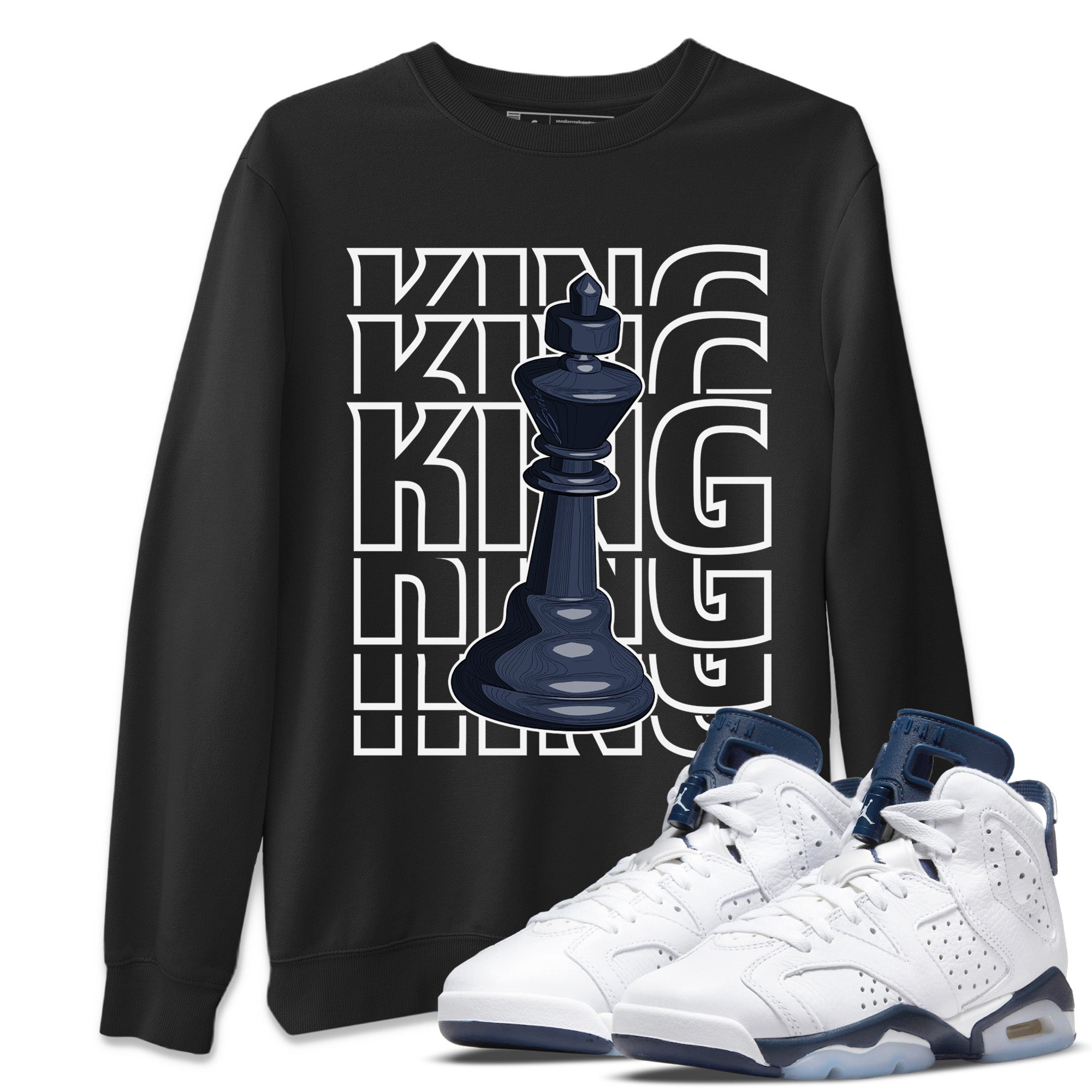 King Unisex Tops - Air Jordan 6 Midnight Navy