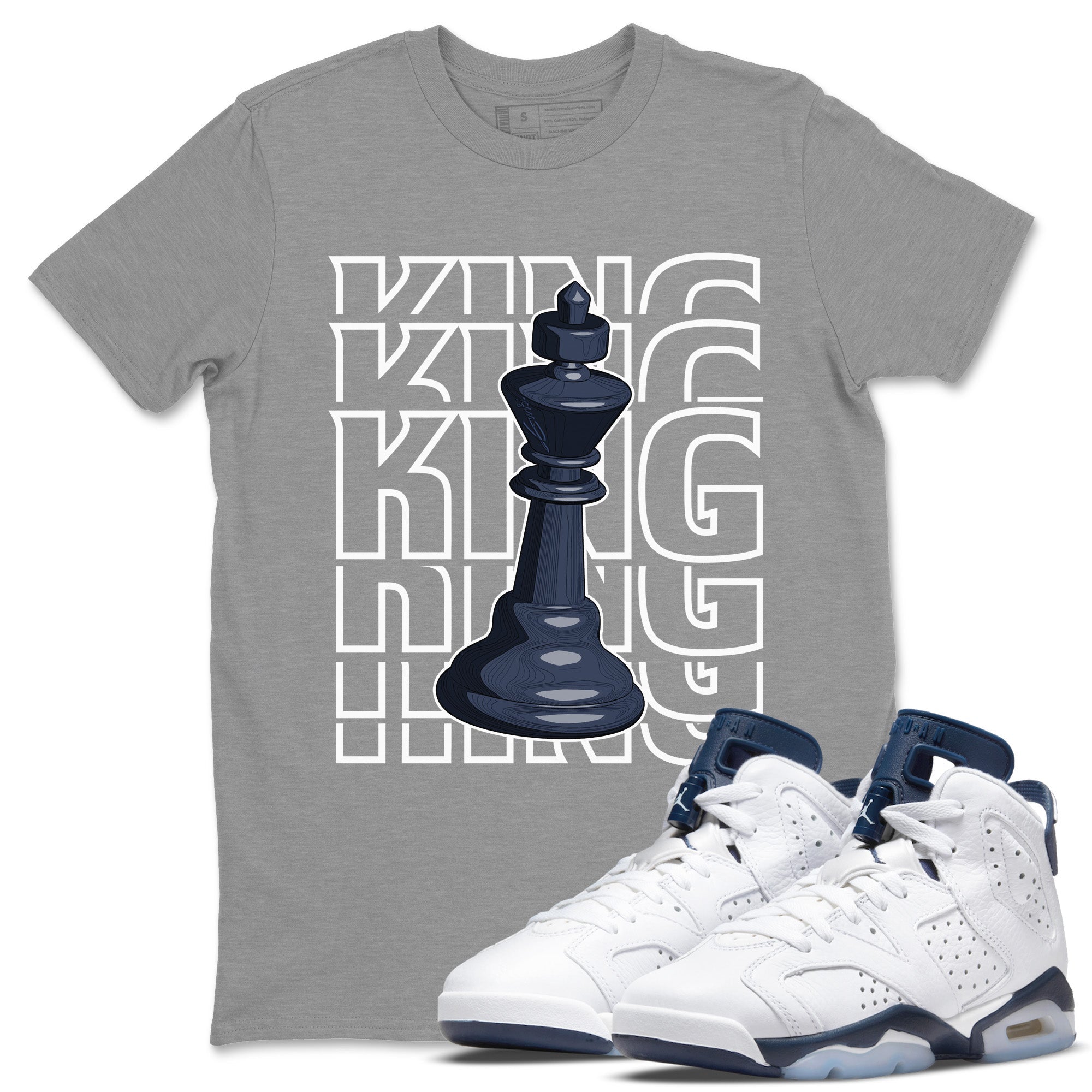 King Unisex Tops - Air Jordan 6 Midnight Navy