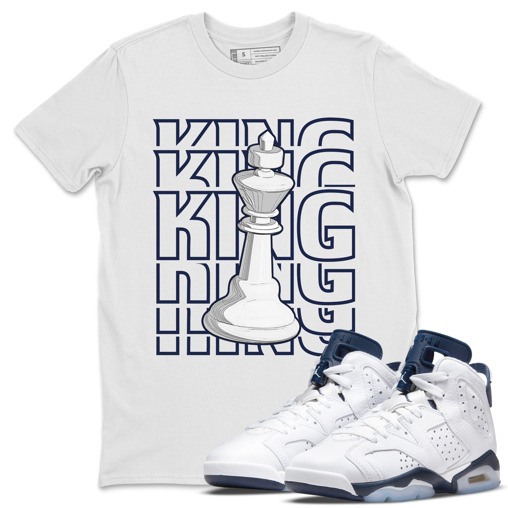 King Unisex Tops - Air Jordan 6 Midnight Navy