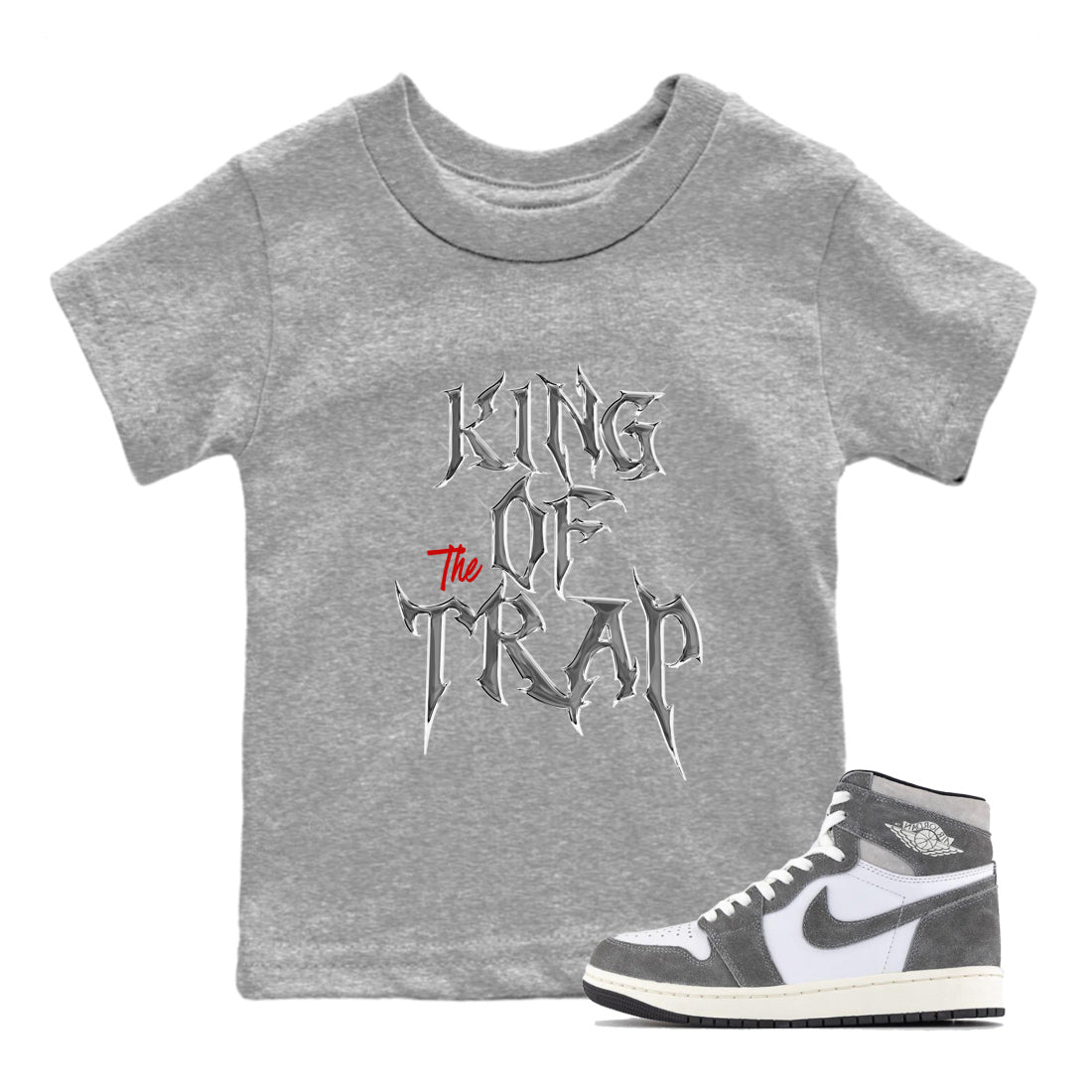 King Of The Trap Kids Tops - Air Jordan 1 Washed Heritage