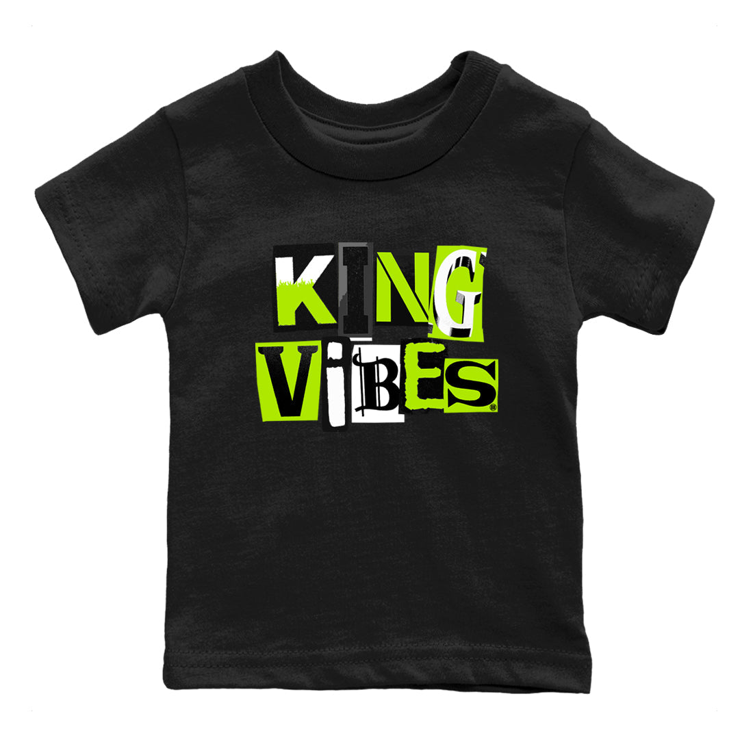 King Vibes snkmatch Tees Kids - Air Foamposite One Black Volt