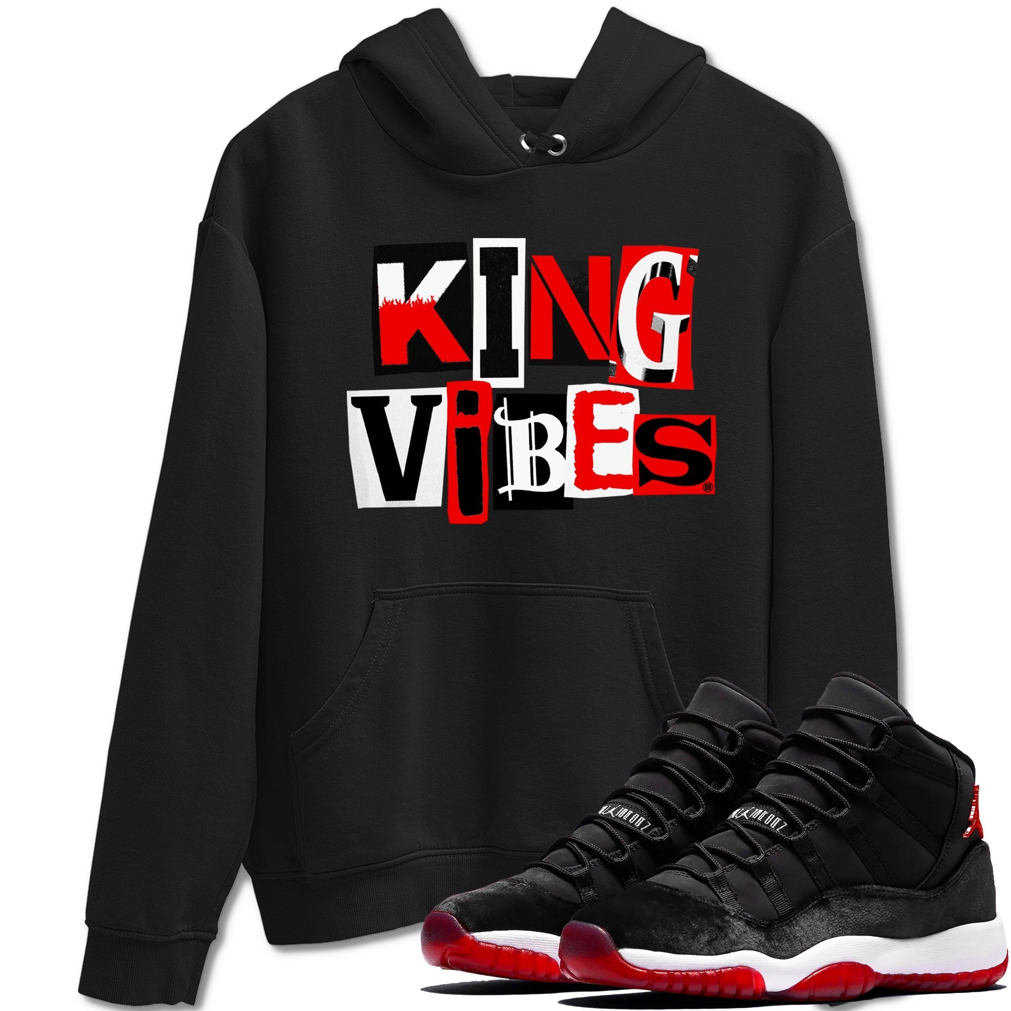 King Vibes snkmatch Tees - Air Jordan 11 Bred Velvet