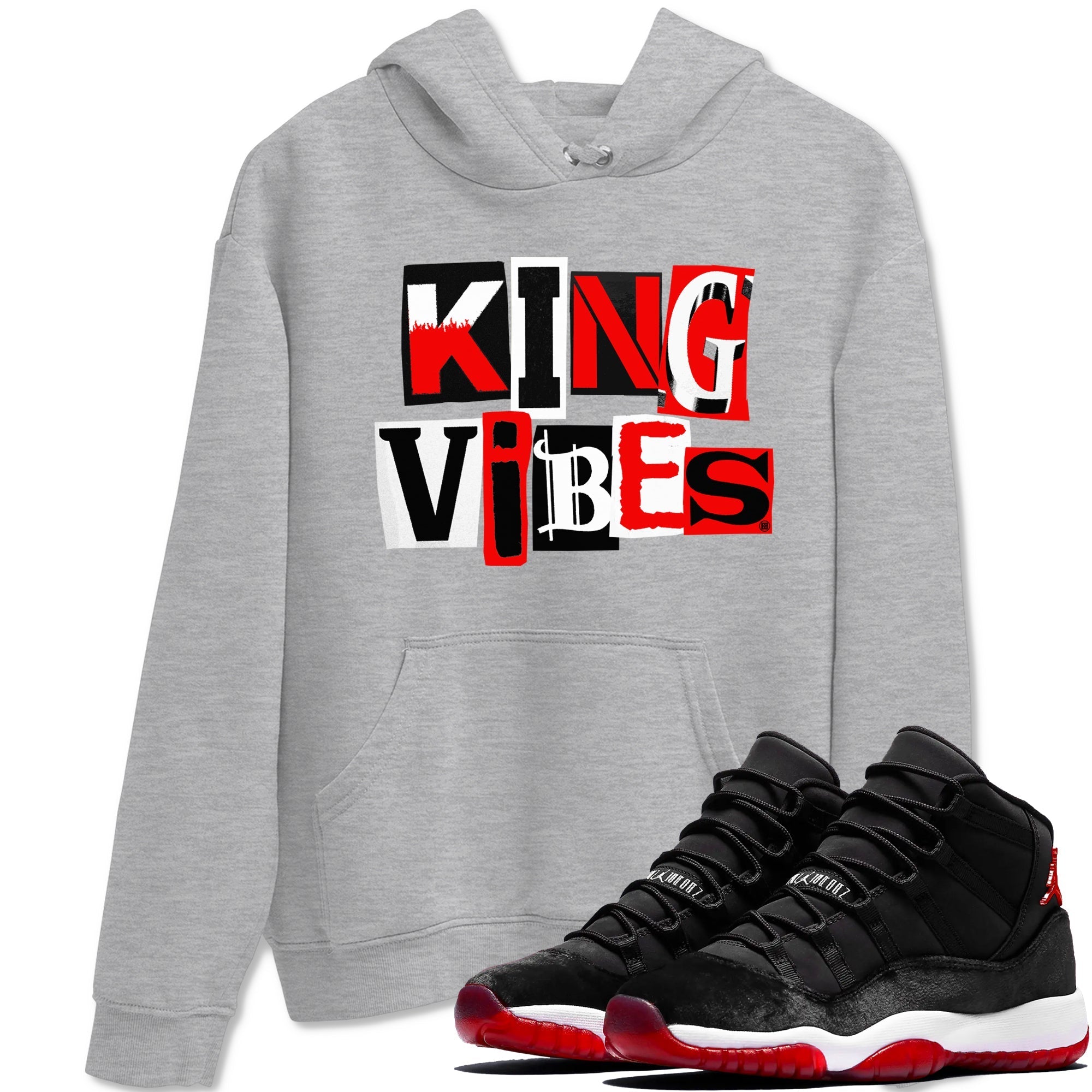 King Vibes snkmatch Tees - Air Jordan 11 Bred Velvet