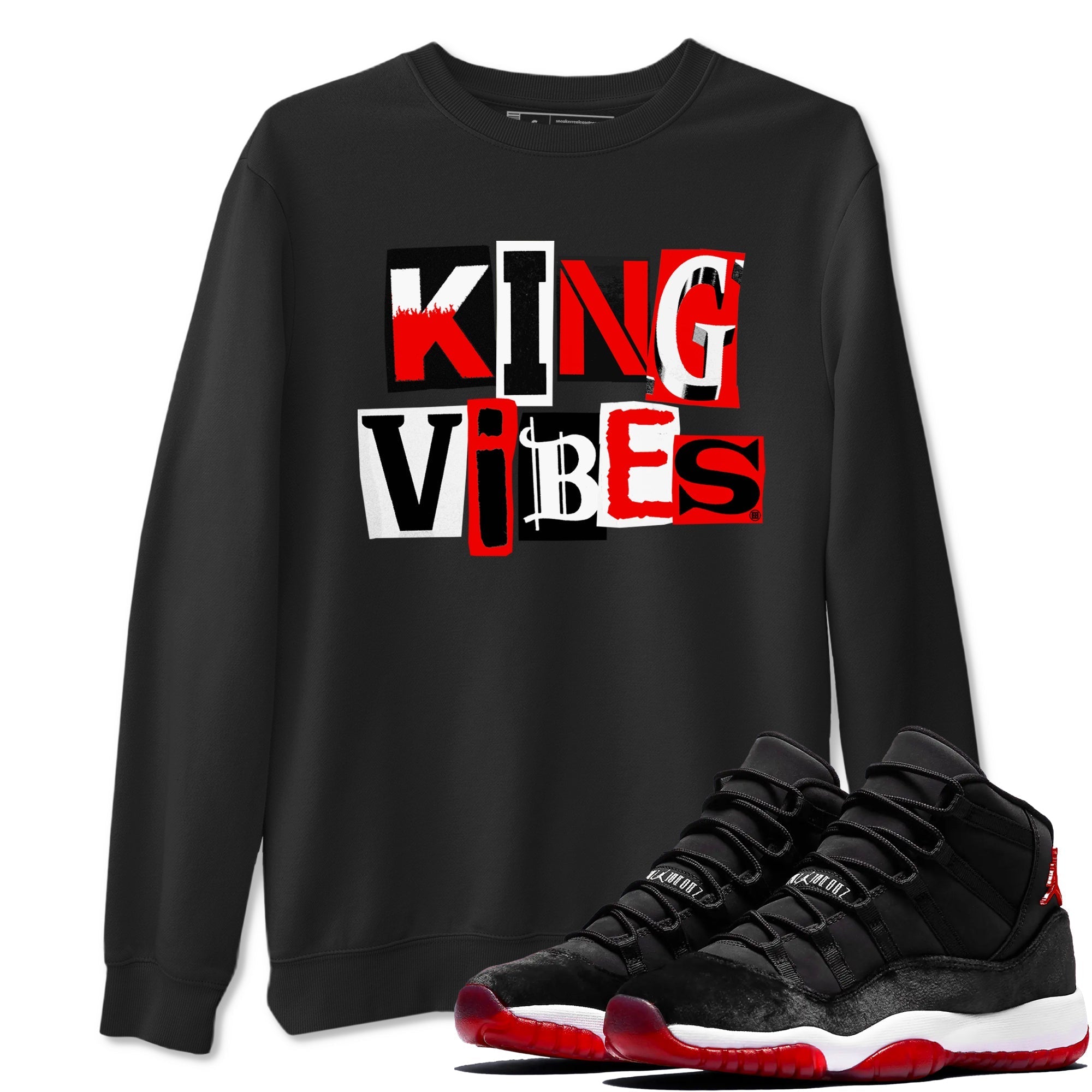 King Vibes snkmatch Tees - Air Jordan 11 Bred Velvet