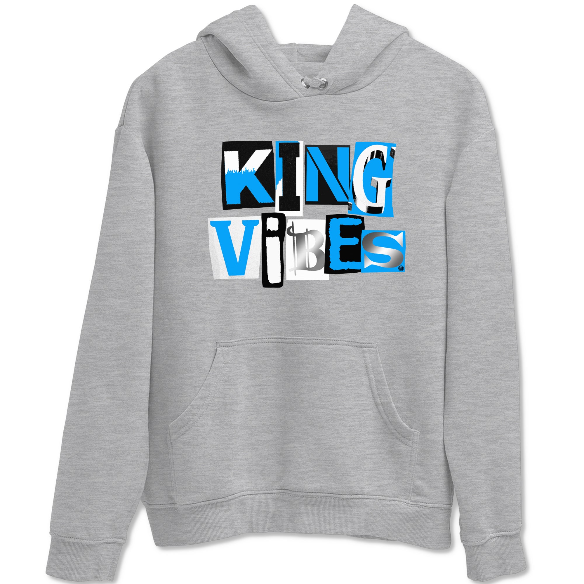 King Vibes snkmatch Tees - Air Jordan 12 White and University Blue