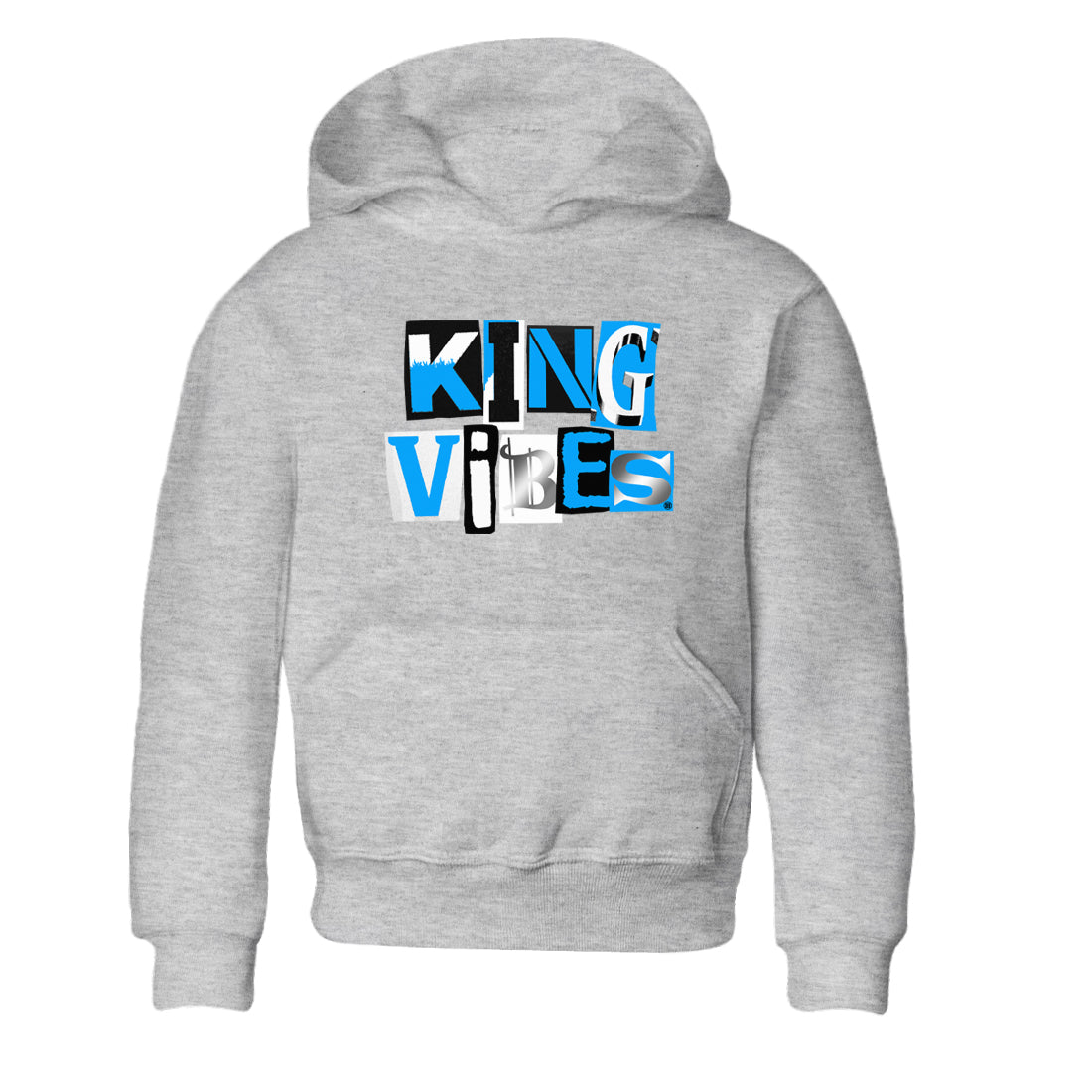 King Vibes snkmatch Tees Kids - Air Jordan 12 White and University Blue