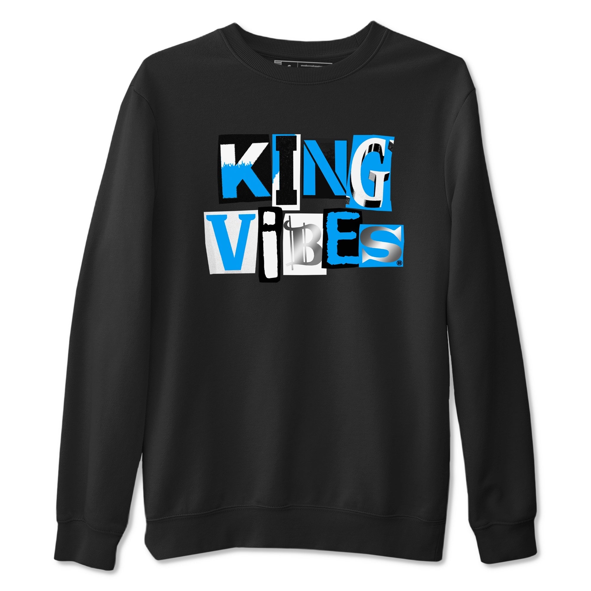 King Vibes snkmatch Tees - Air Jordan 12 White and University Blue