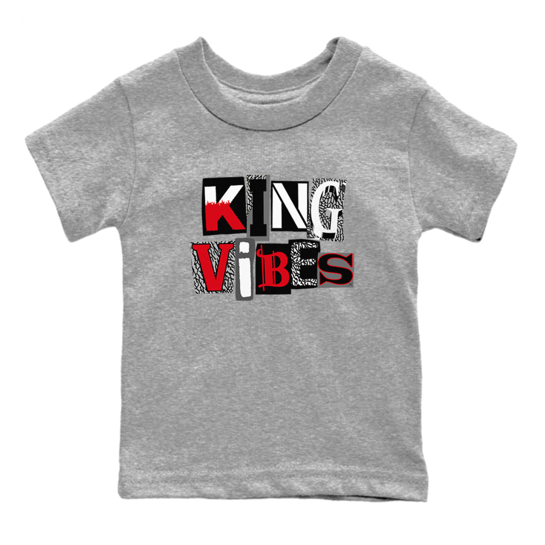 King Vibes snkmatch Tees Kids - Air Jordan 3 Black Cement