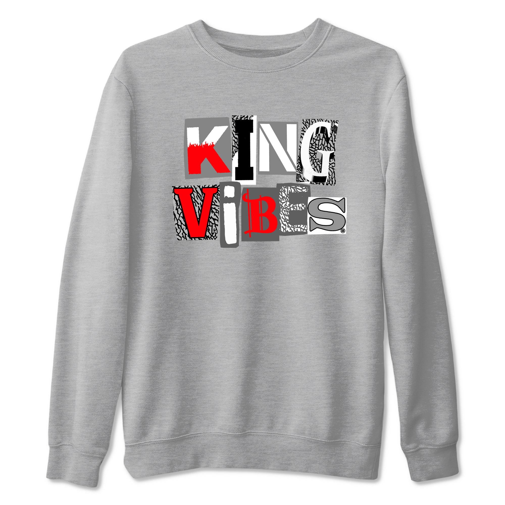 King Vibes snkmatch Tees - Air Jordan 3 Cement Grey